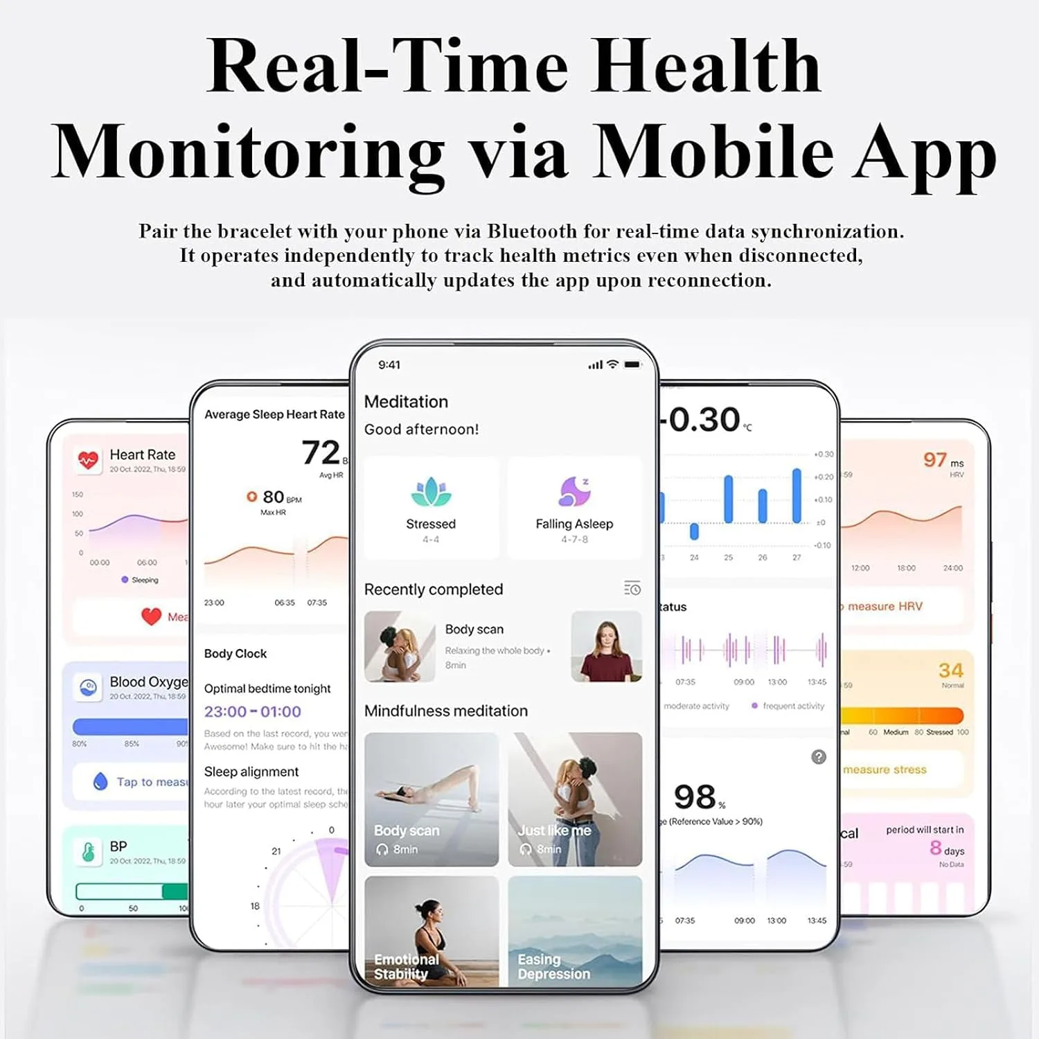 Smart Bracelet Health and Fitness Tracker Pink