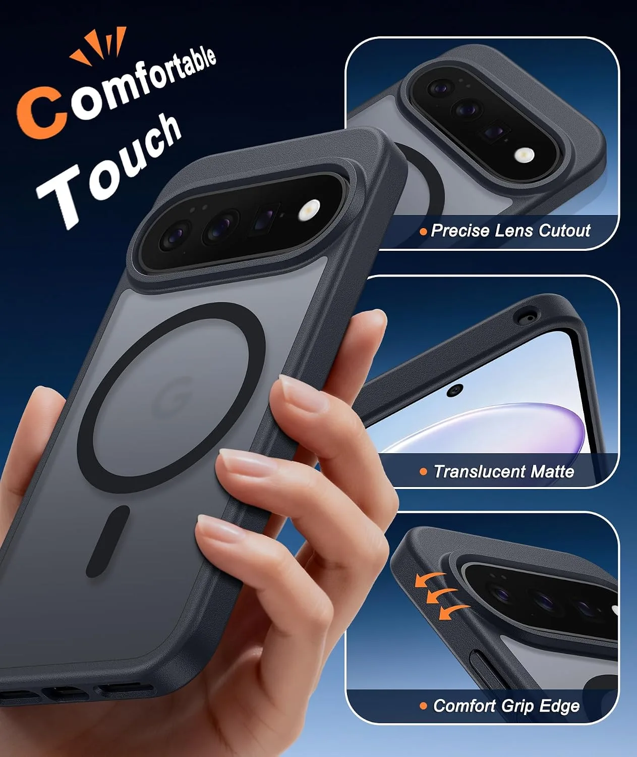 FNTCASE for Google Pixel 11 Pro XL Case Fit for MagSafe Black