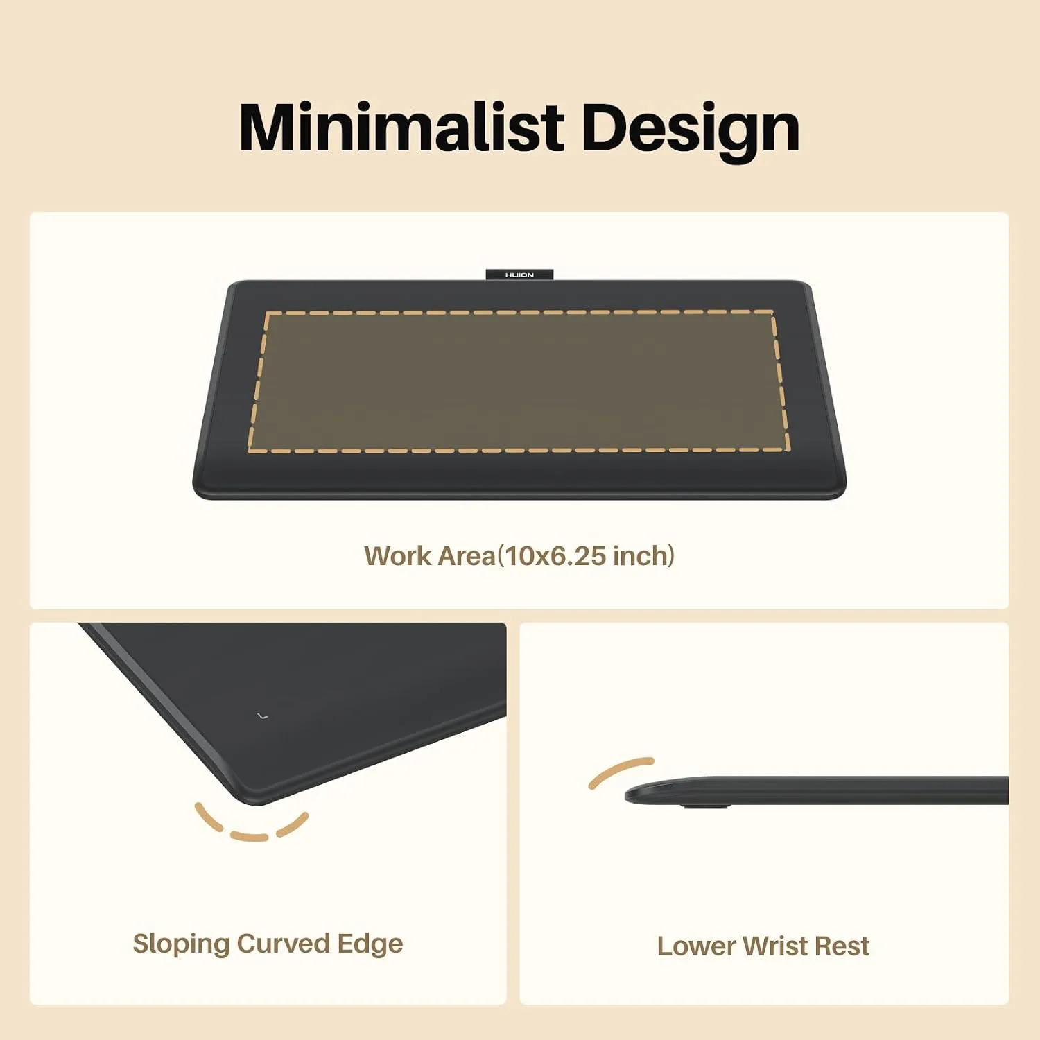HUION Inspiroy Frego Medium Wireless Drawing Tablet 10x6.25 inch