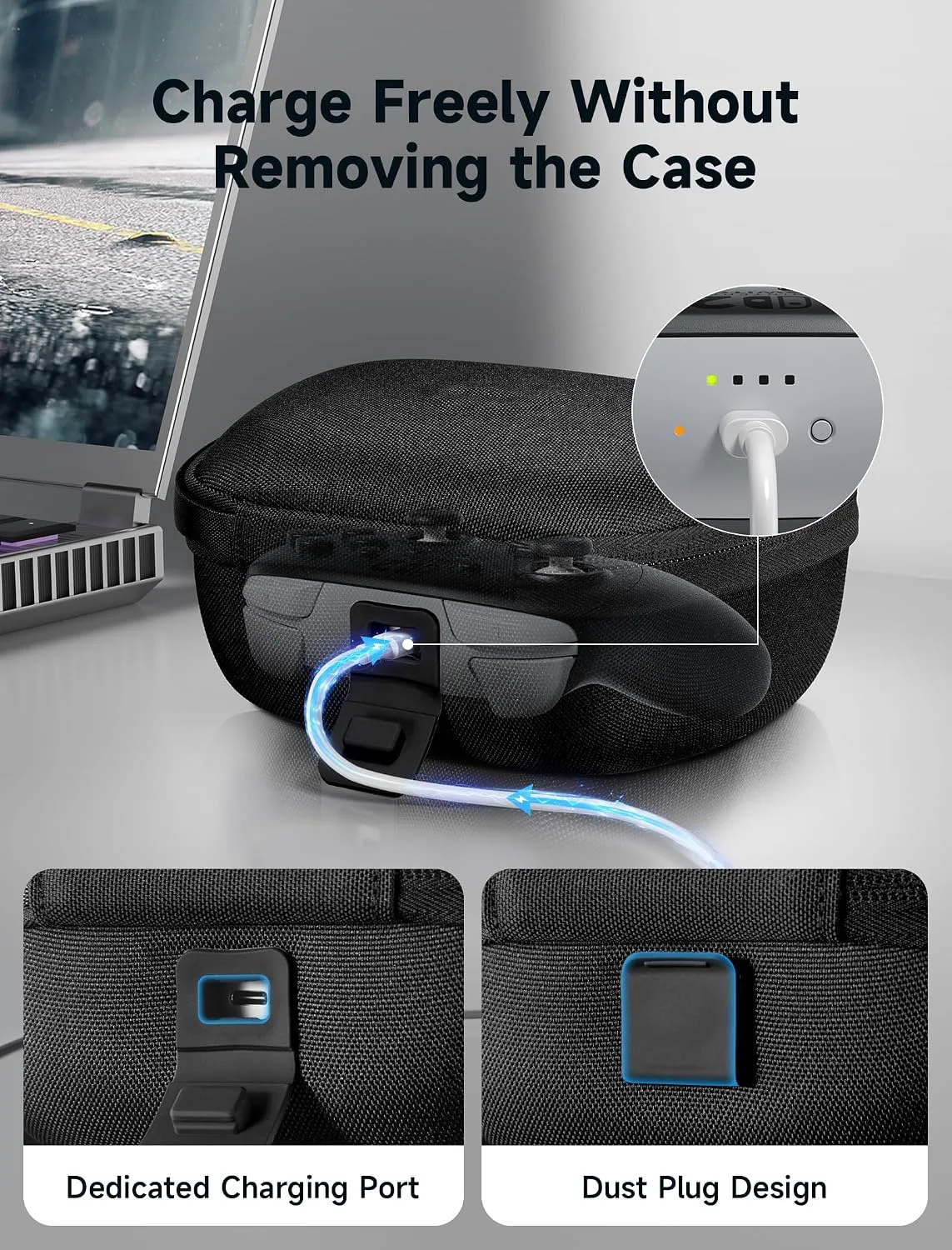 JSAUX Case for Nintendo Switch 2 Pro Controller, Travel Protective Case