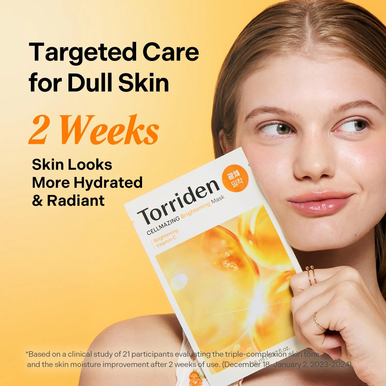 Torriden CELLMAZING Vita C Facial Mask (10 Sheets) | 5D Vitamin C, Niacinamide | Glow Boosting & Skin Tone Evening | For Dull & Tired Skin | Vegan | Korean Skincare | Facial Mask
