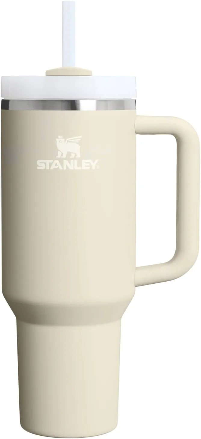 STANLEY Quencher H2.0 Flow State Tumbler, 40 oz, Toasted Almond