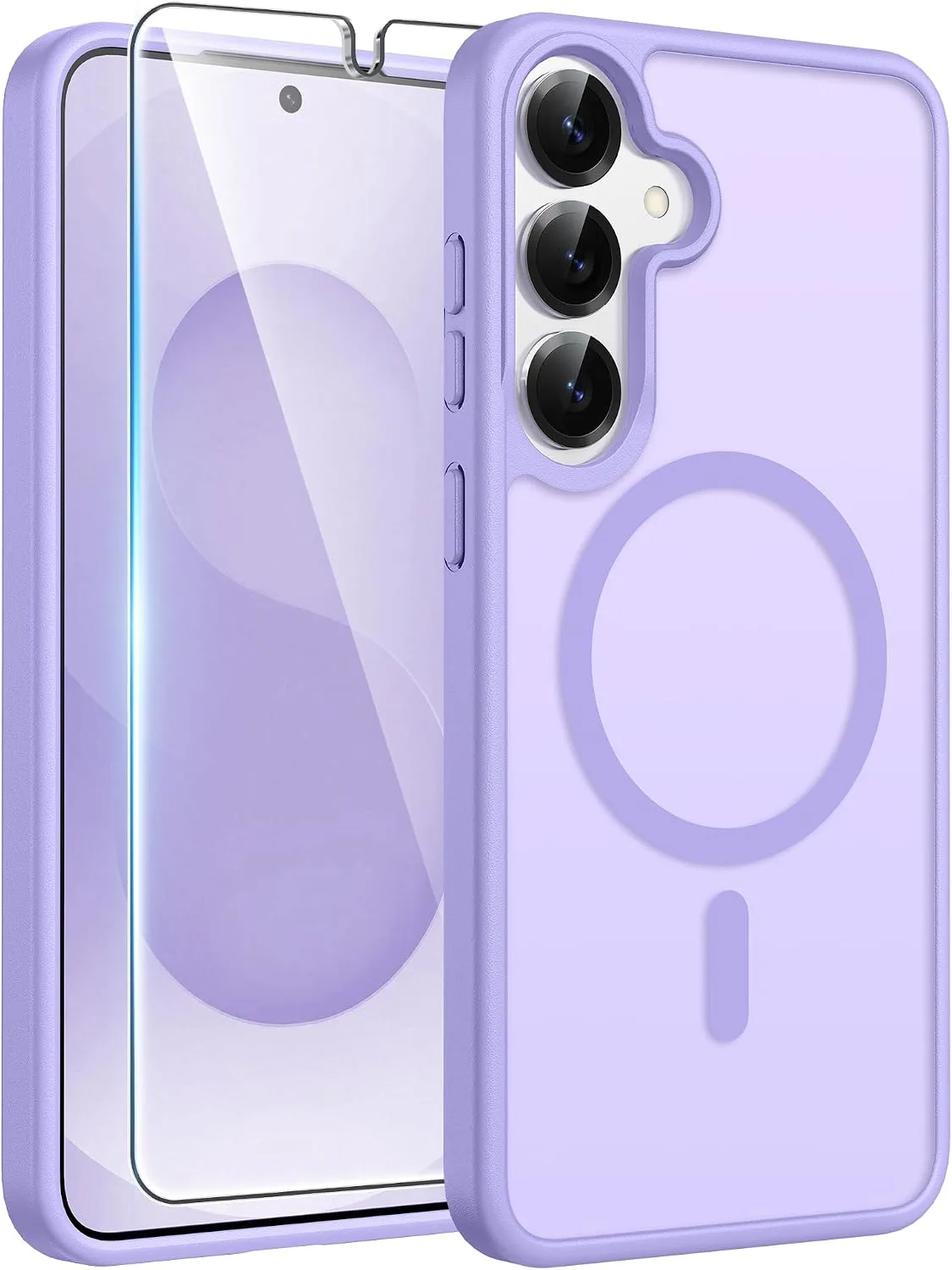 FNTCASE for Samsung Galaxy S25/S24 Plus Case, Fit for Magsafe, Light Purple