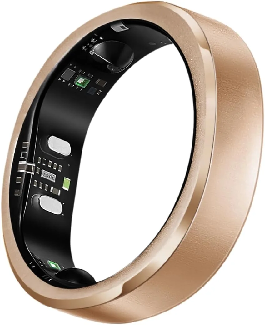 RingConn Gen 3 Smart Ring - Vascular Trends(Size 8, Brushed Rose Gold)