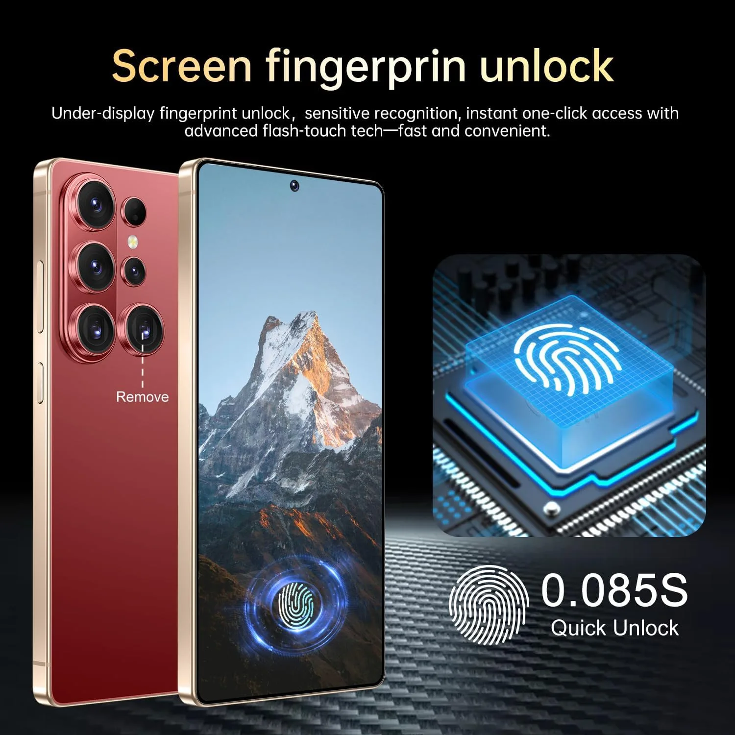 Huness 26 Ultra Unlocked Cell Phone,Built in Pen,16+1TB Unlocked Phone, Android 15 Battery 7000mAh 6.99" HD Screen Smartphone, 5G/Face ID/Fingerprint Lock/Dual SIM/GPS (Wine Red, 16+1TB)