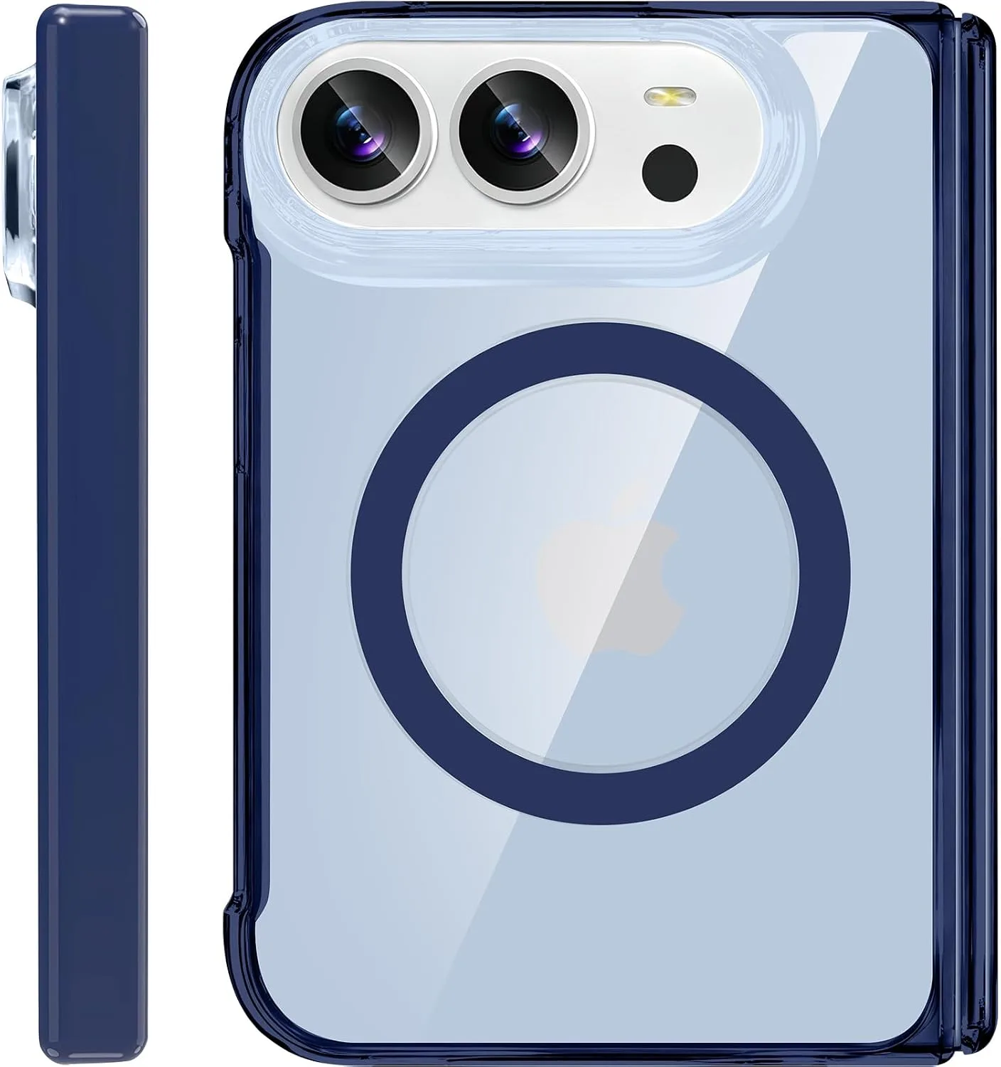 Funda para iPhone Miimall Duo con protección de bisagra y MagSafe azul