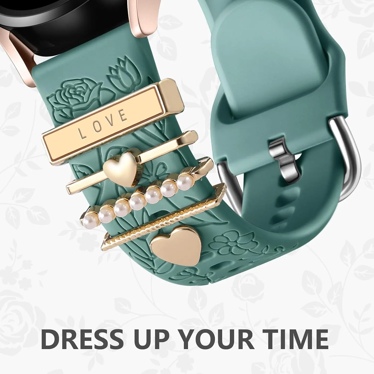 DaQin Flower Engraved Band Compatible with Samsung Galaxy Watch 7 Bands