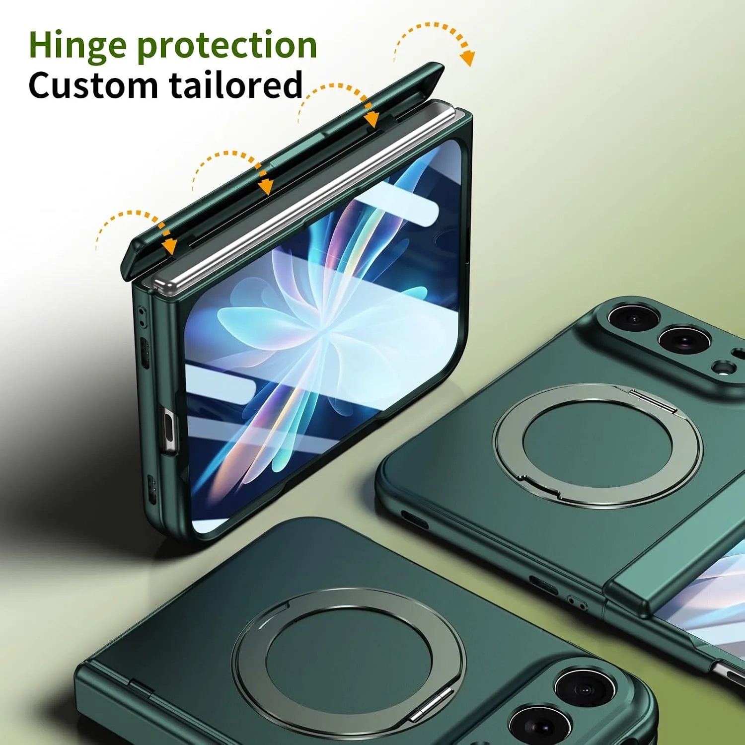 for iPhone Duo Case with Hinge Protection, Green