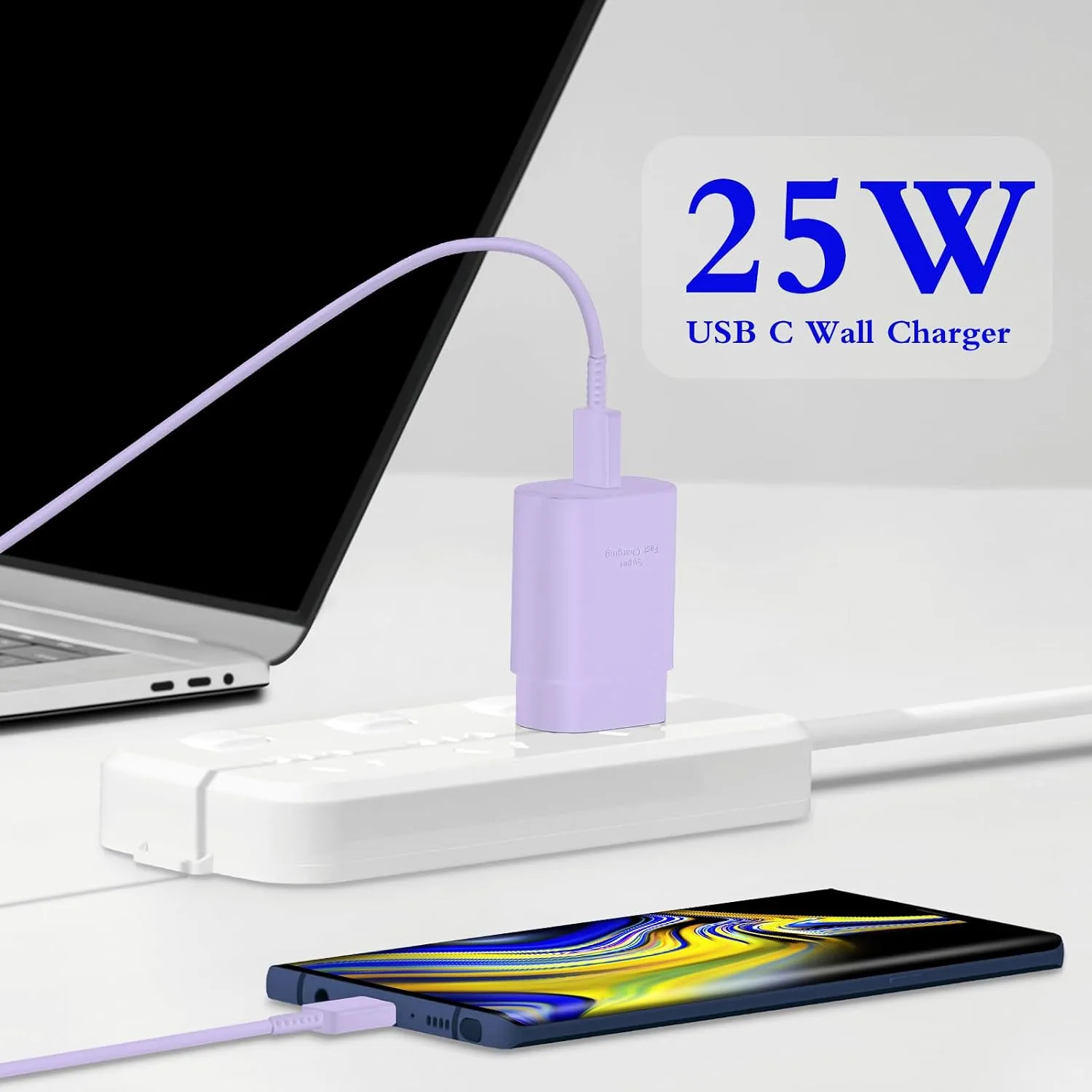 Type C Charger Fast Charging 2-Pack 25W Long 6FT USB C Cable
