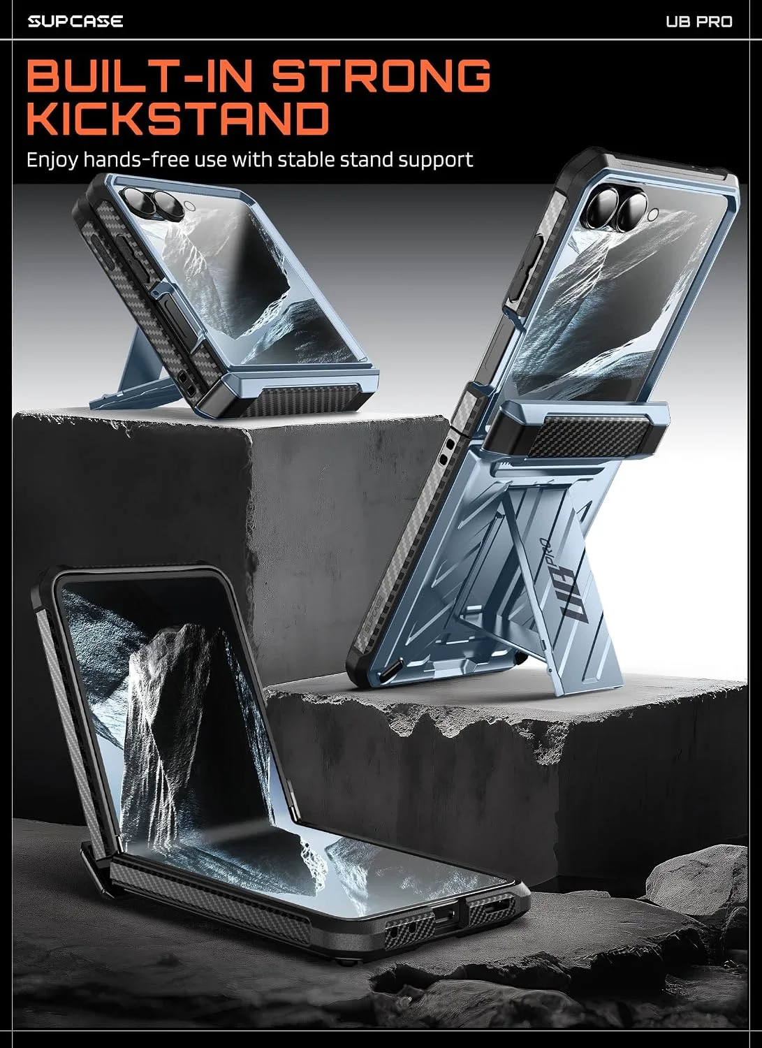 SUPCASE for Samsung Galaxy Z Flip 8 Case with 360 Rotating Belt Clip, Tilt