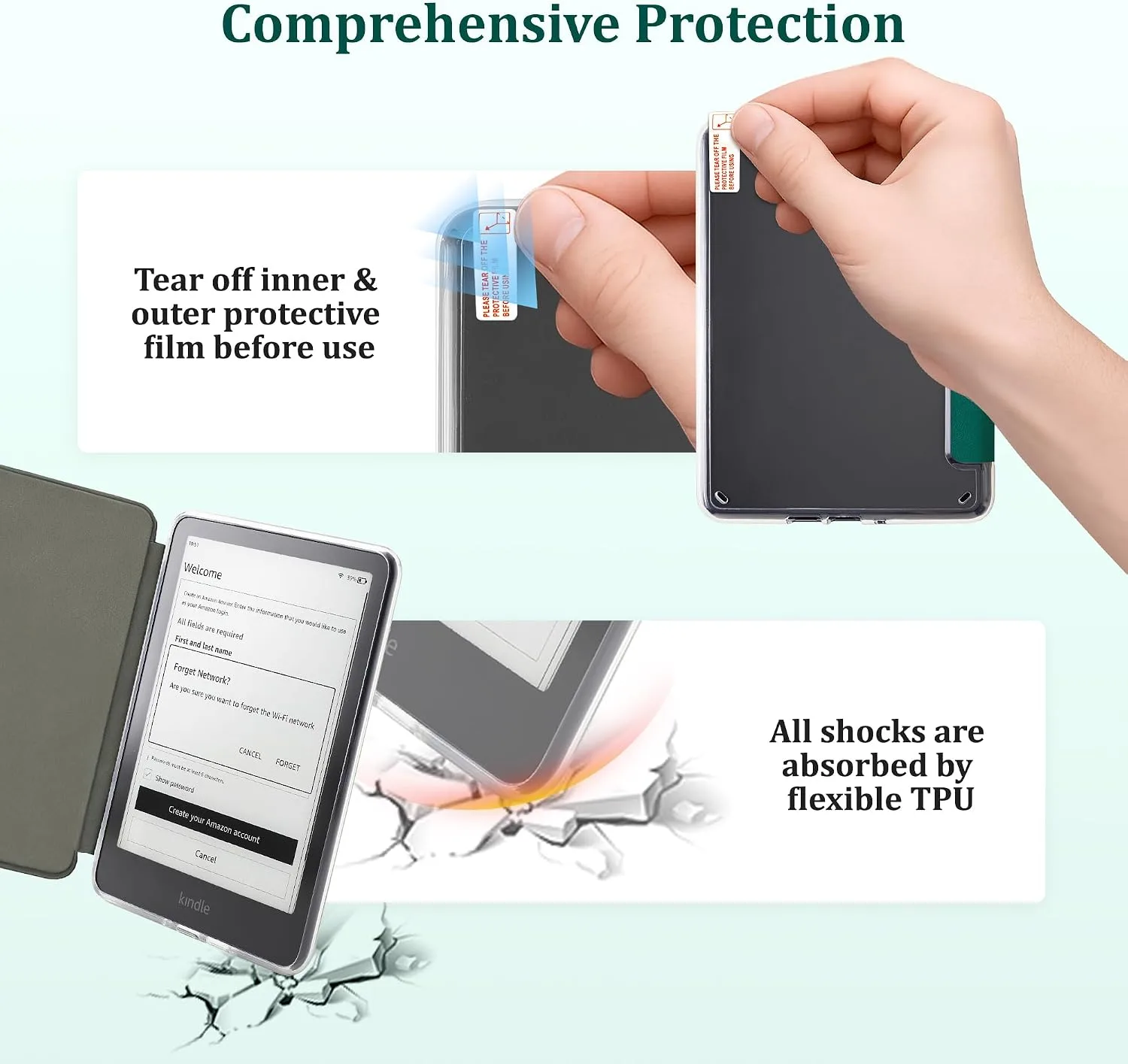 Clear Case for 7'' Kindle Paperwhite 12th Gen 2024 & Colorsoft