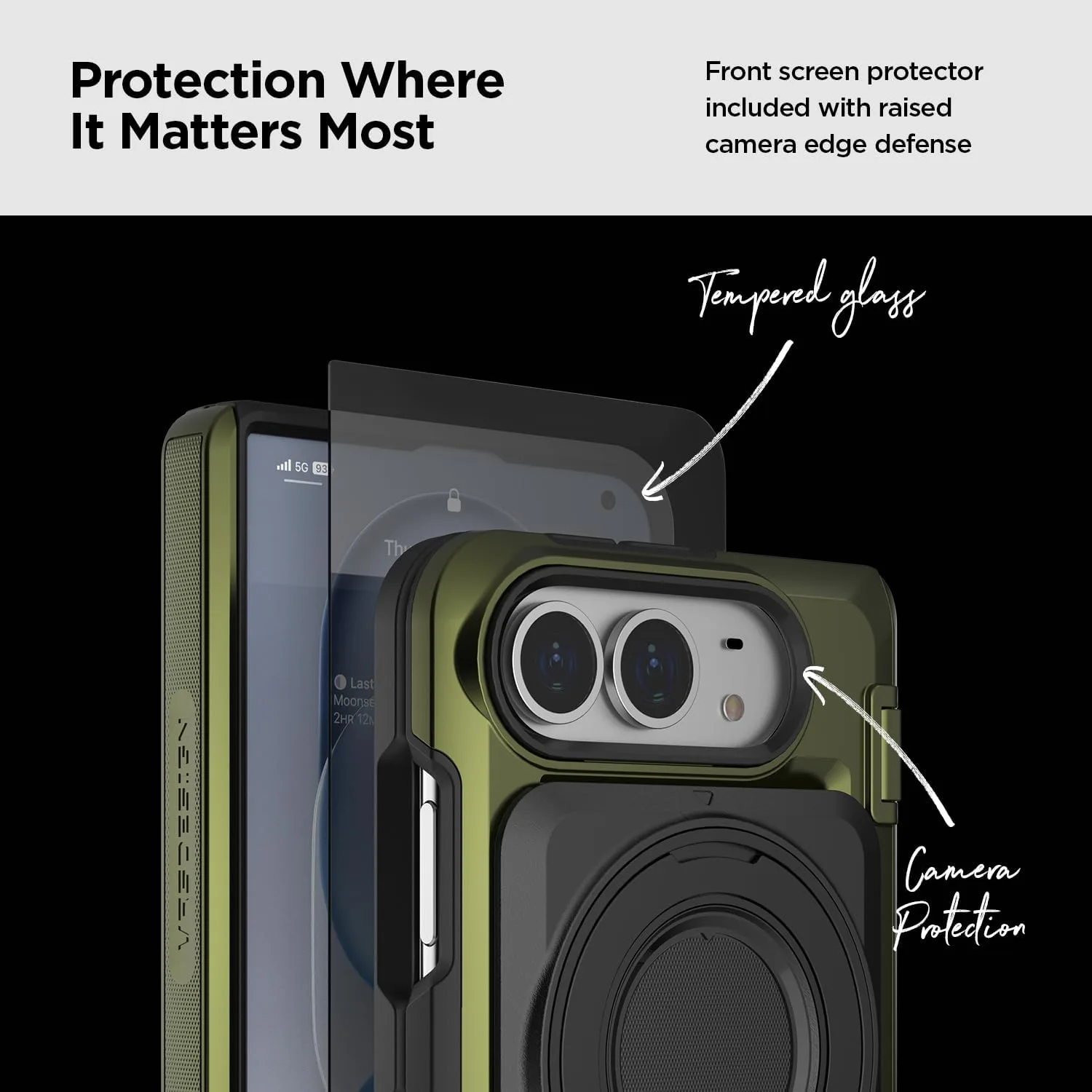 VRS DESIGN Damda Glide Hybrid for iPhone Duo Case - Matte Black