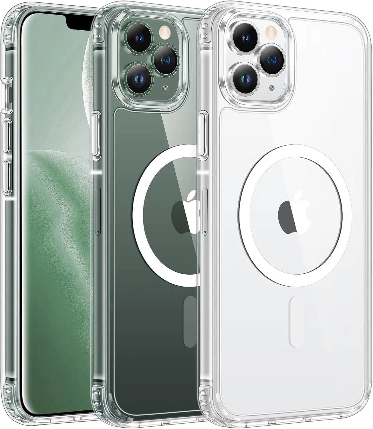 Carcasa Fntcase para iPhone 11 Pro Transparente Slim Compatible con Magsafe