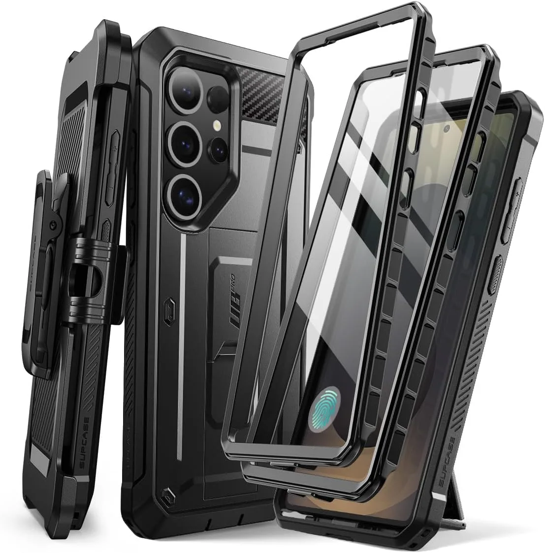 SUPCASE for Samsung Galaxy S25 Ultra Case with Screen Protector, Black