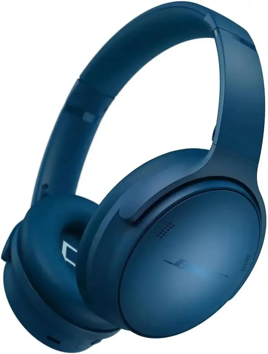Bose QuietComfort Bluetooth Headphones, Wireless Headphones with Active Over Ear Noise Cancelling and Mic, + Green Extreme 20W 2-Port Wall Charger & Stand (Twilight Blue)