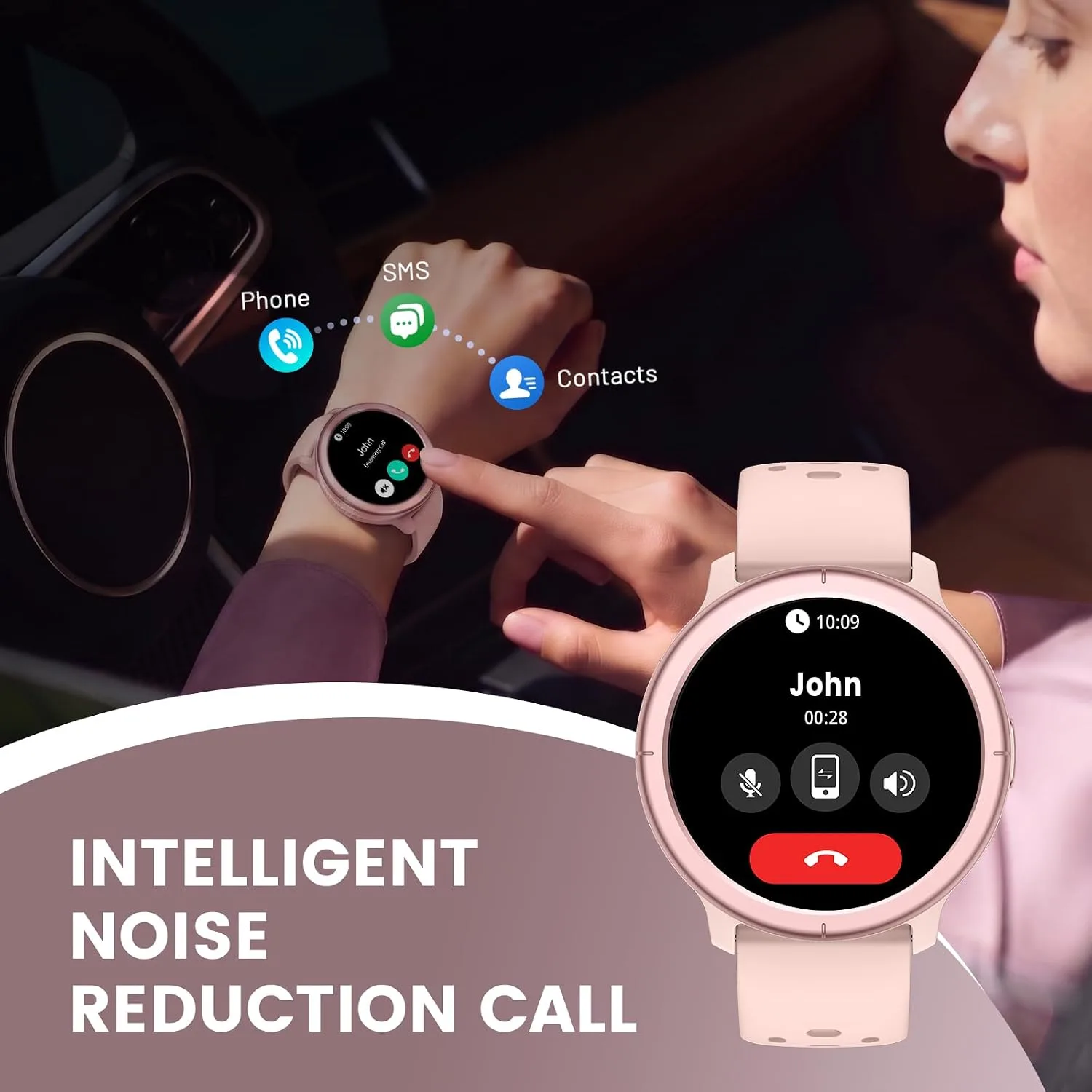 Smart Watch for Women, Answer/Make Call, Fitness Tracker, 1ATM Waterproof