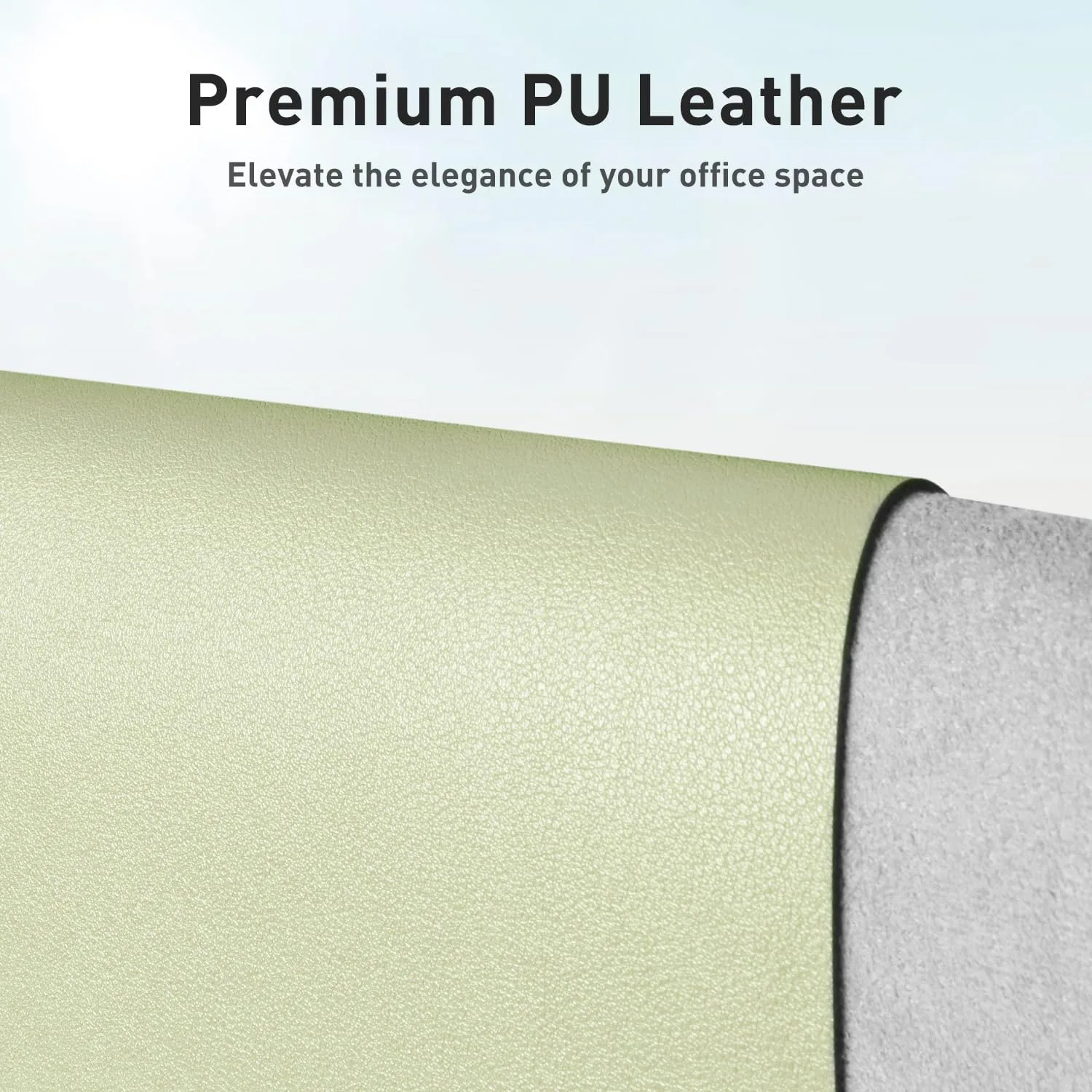 Aothia Leather Desk Pad Protector, Large Mouse Pad, Office Desk Mat, Non-Slip PU Leather Desk Blotter, Laptop Desk Pad, Waterproof Desk Writing Pad for Office and Home (Grass Green, 23.6" x 13.7")
