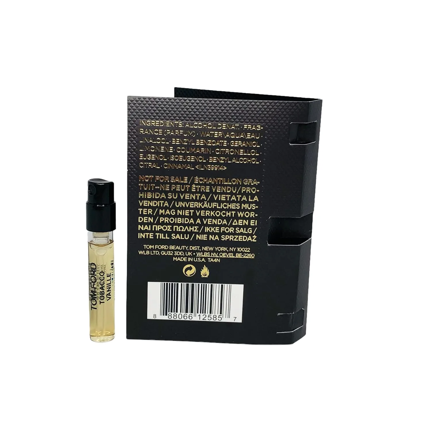 Tom Ford Tobacco Vanille Sampler Spray Vial 0.05oz/ 1.5ml. New in card