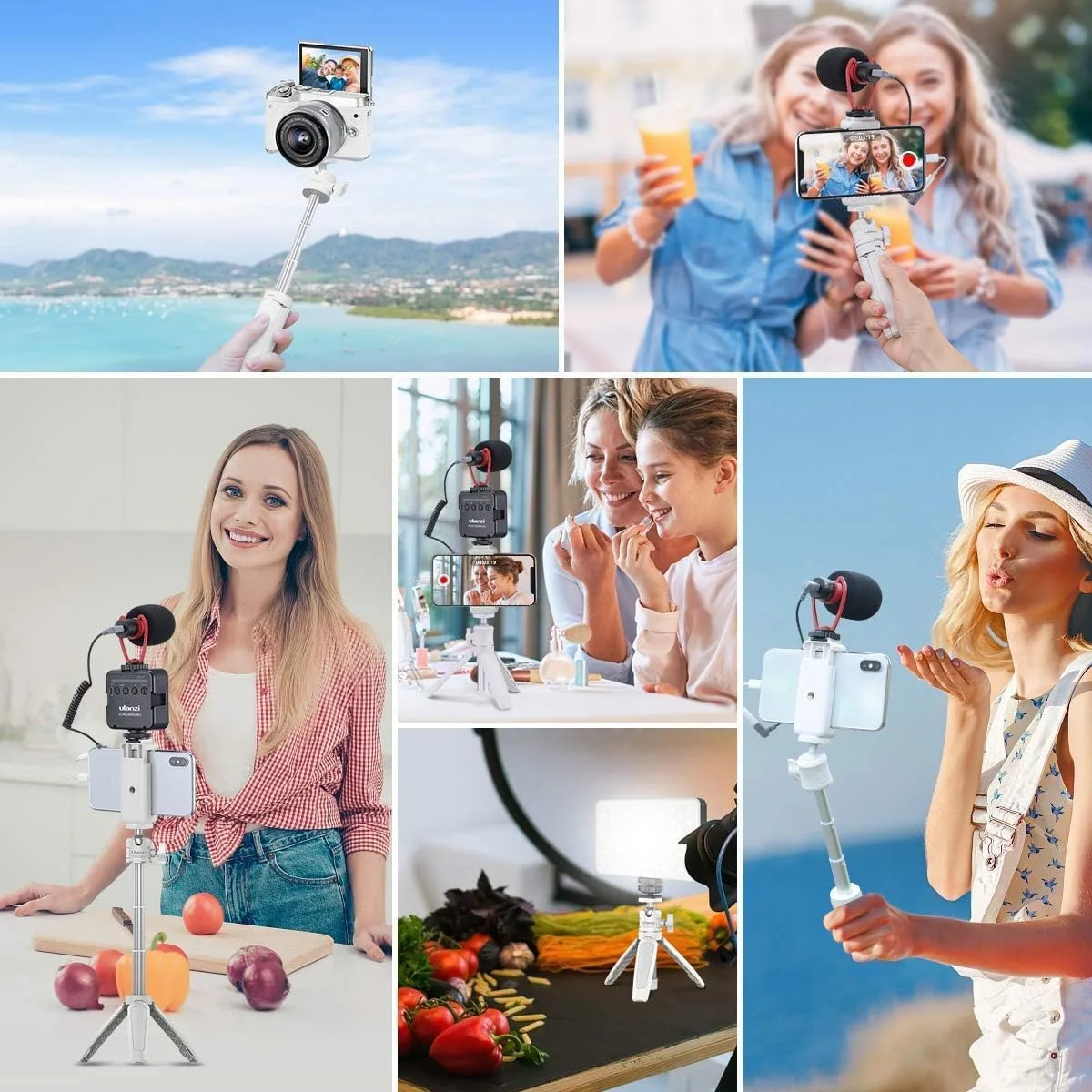 ULANZI Extension Pole Tripod Mini Selfie Stick Stand Handle Grip Vlogging