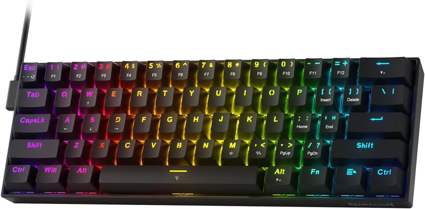 Teclado Gamer Redragon K617 HE con Switch Magnético y Retroiluminación RGB