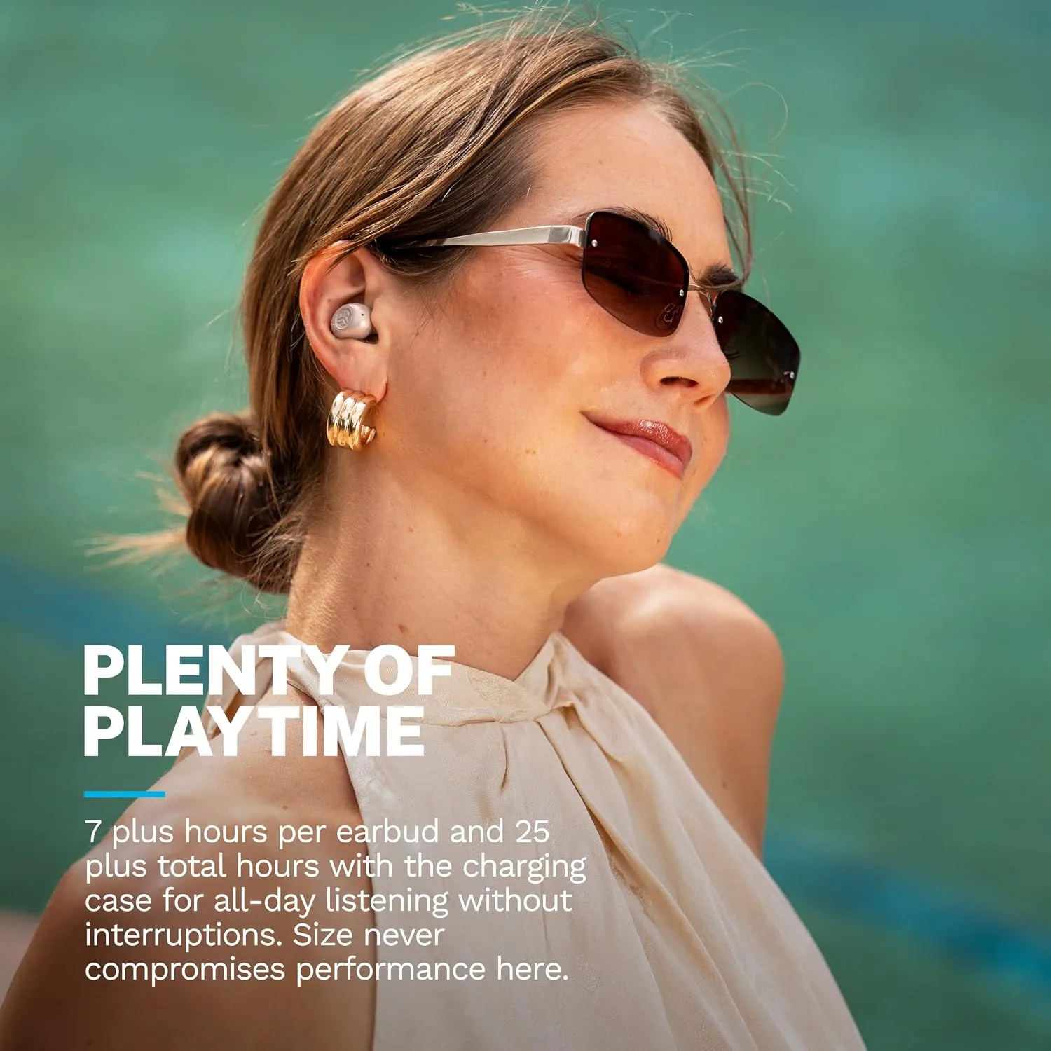 JLab JBuds Mini ANC Jelle True Wireless Bluetooth Earbuds with Apple Find My, Gold Digger
