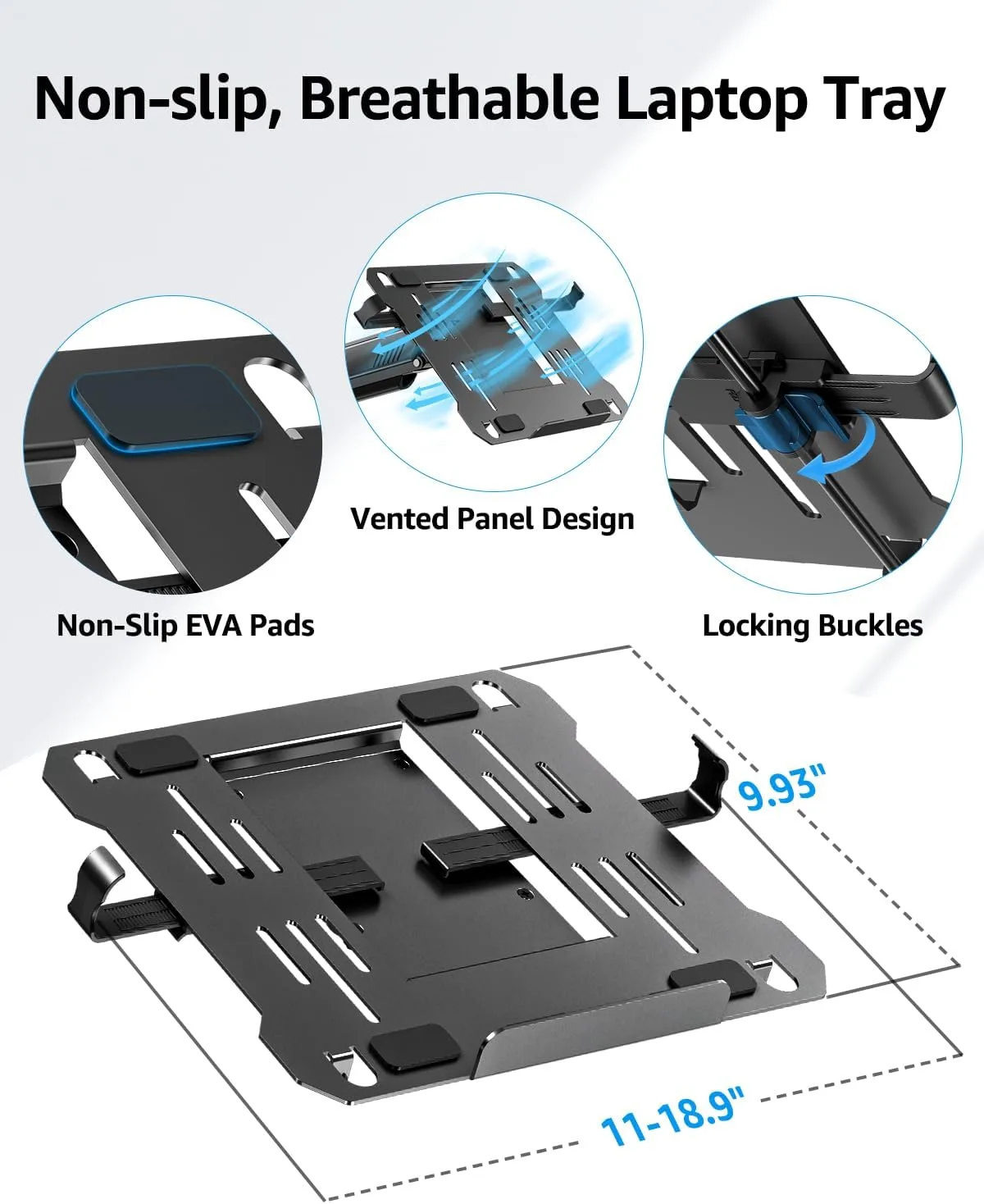 MOUNTUP 2-in-1 Laptop and Monitor Desk Mount, Laptops Arm Holds 4.4-22lbs