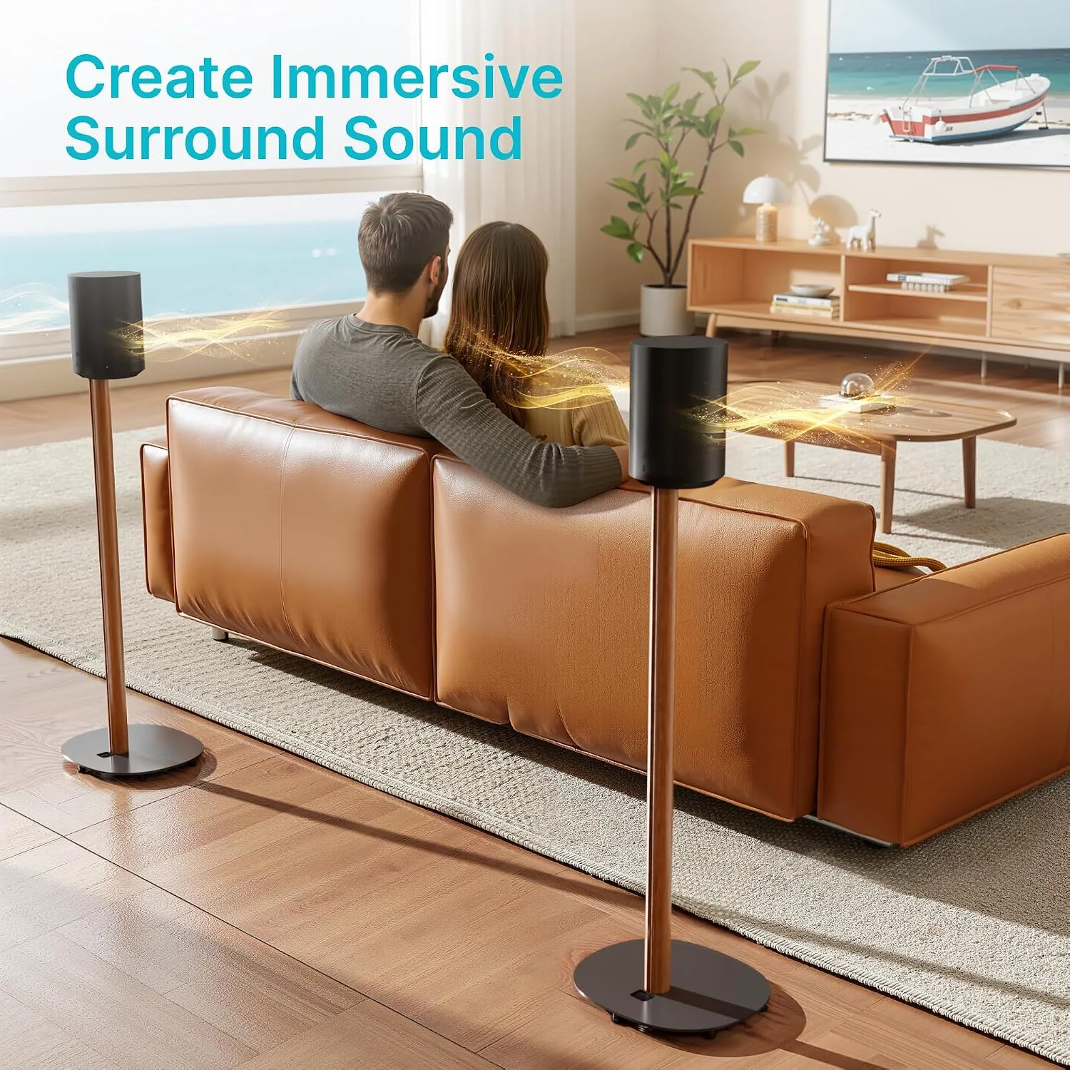 30.6" Speaker Stands Pair for SONOS Era 100 and Era 300,Black