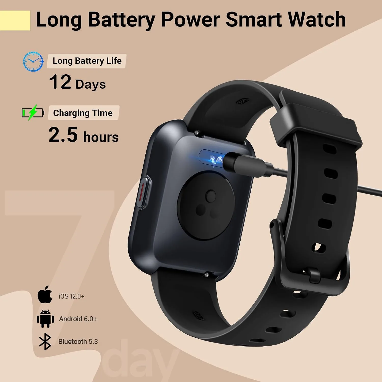Smartwatch for Women/Men, Compatible with Android & iPhone, 1.8'' Fitness Tracker Watch with Alexa, Call & Notification Alerts, Heart Rate & Sleep Monitor, 120 Sports Modes, Waterproof Smart Watch