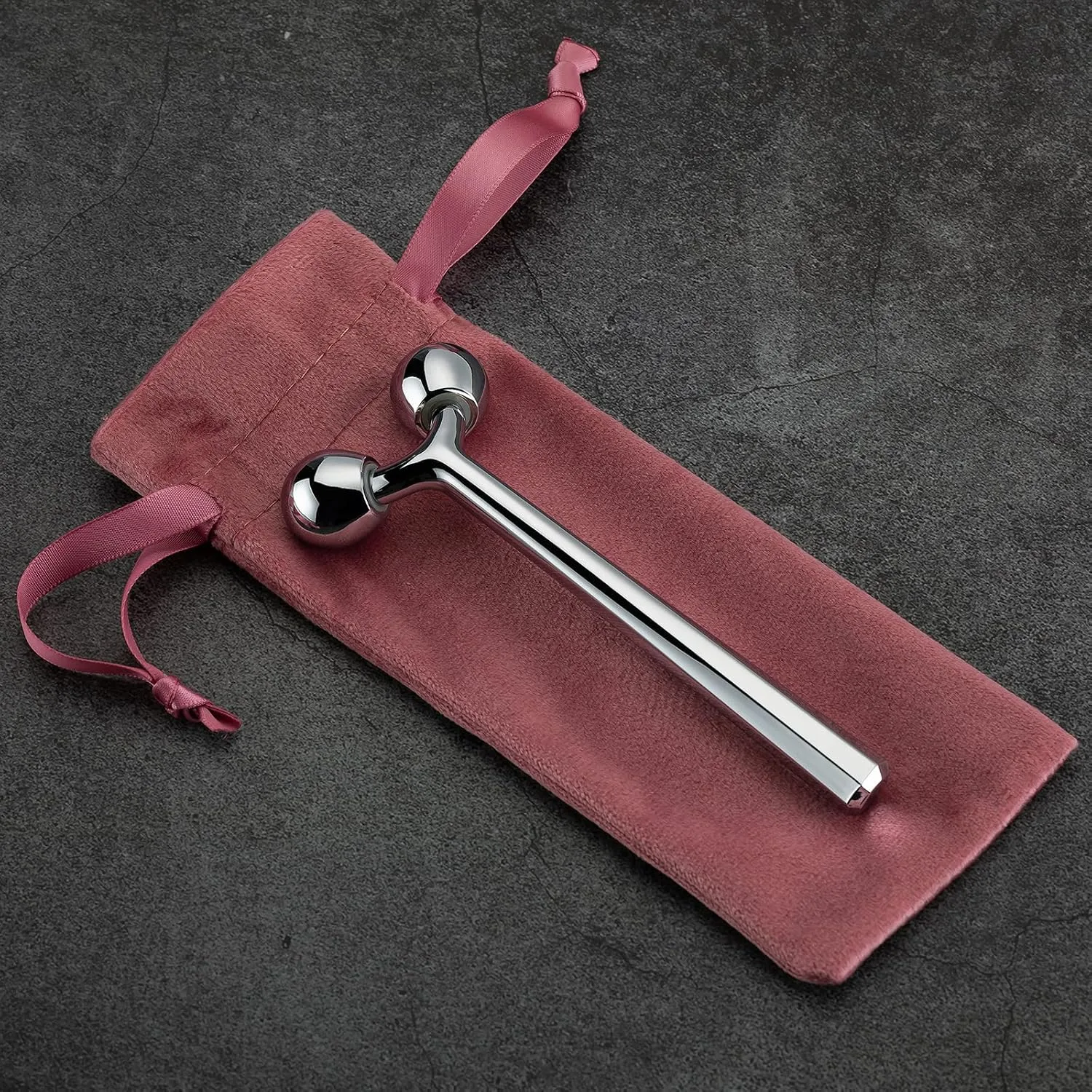 Tekson Facial Roller Massager, 3D Metal face Massage GuaSha Tool for Eye