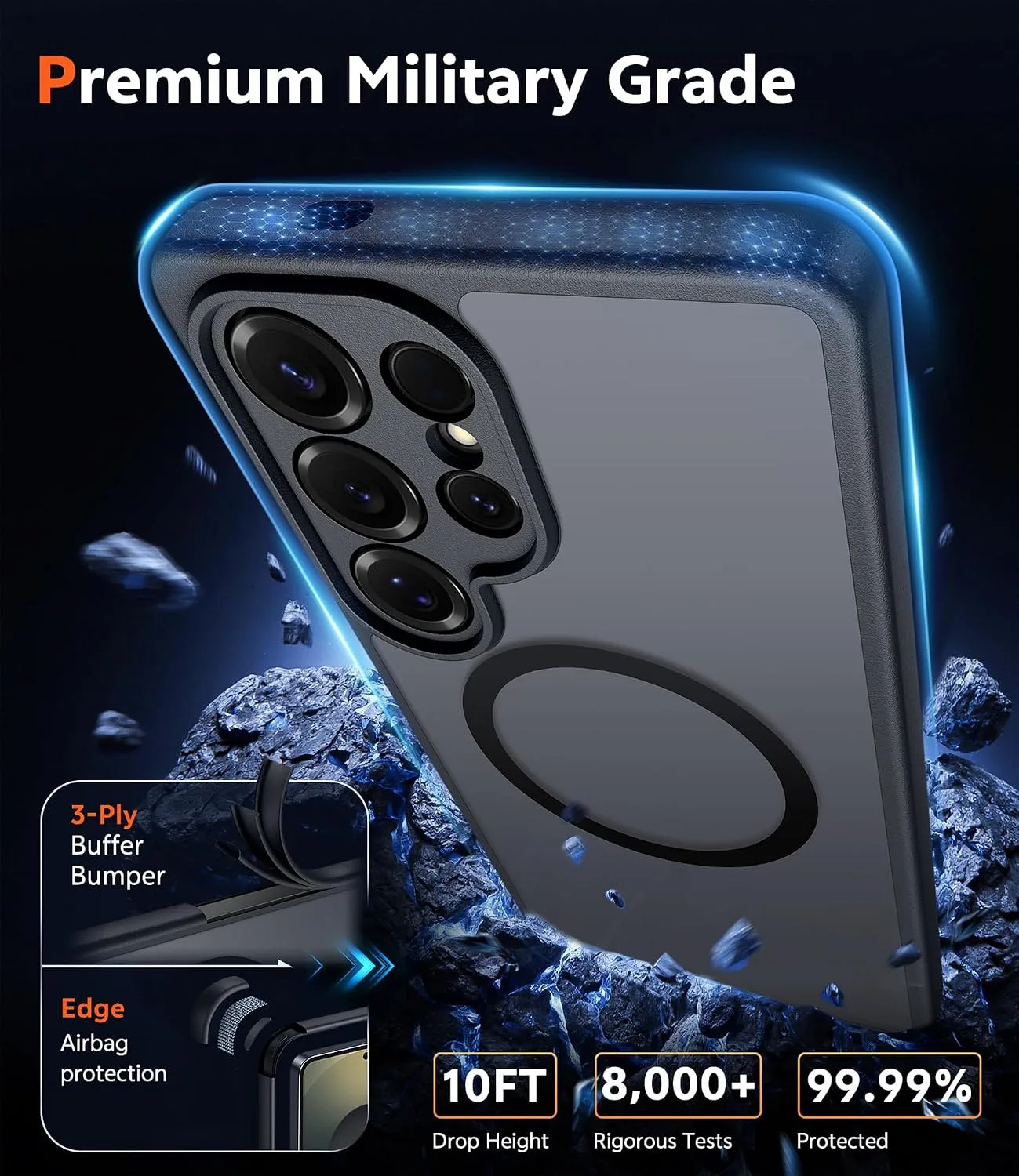 FNTCASE for Samsung Galaxy S25-Ultra Case Matte Compatible with Magsafe