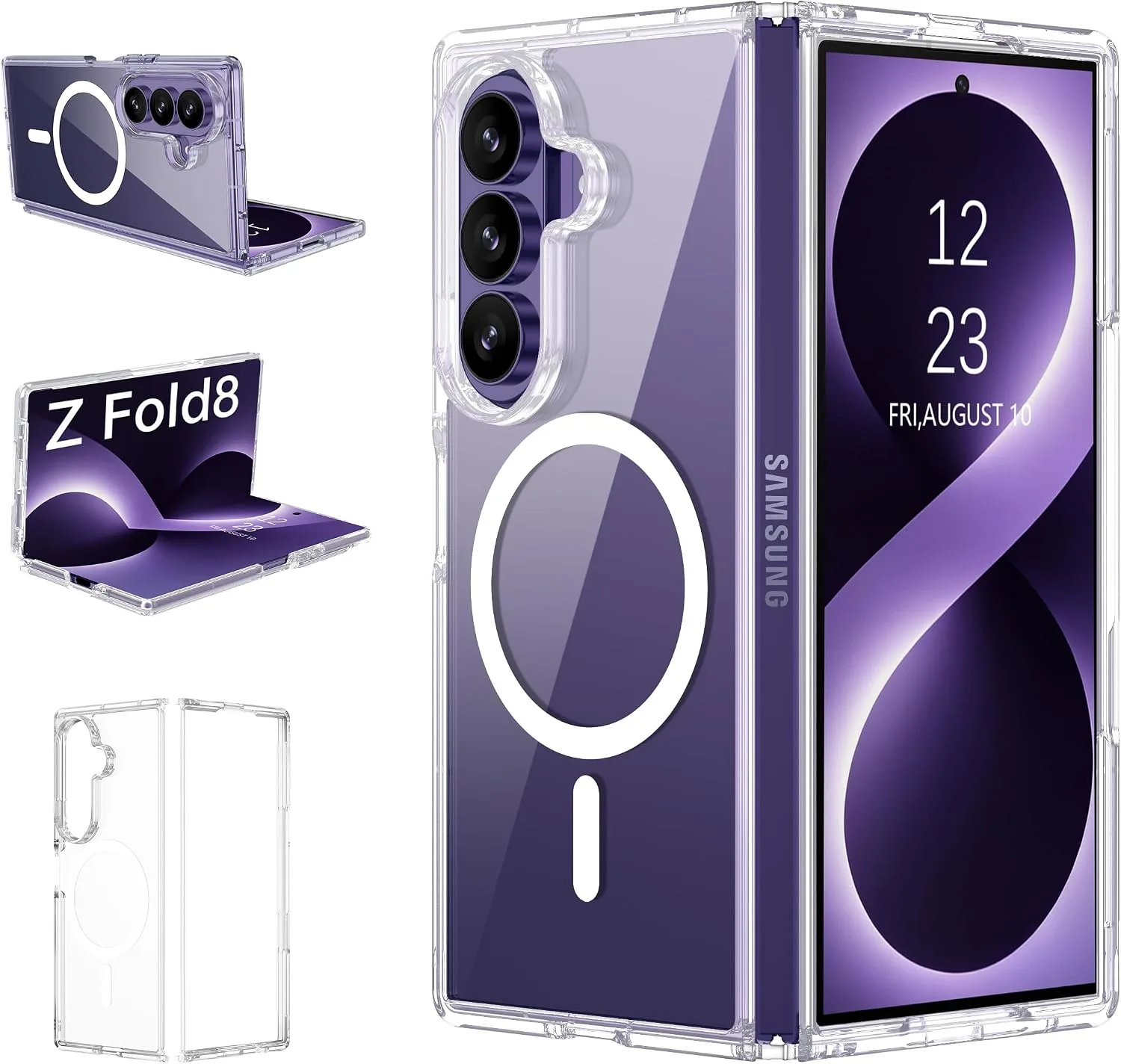 Carcasa Yinlai para Samsung Galaxy Z Fold 8 Ultra 8.0" 2026 Transparente