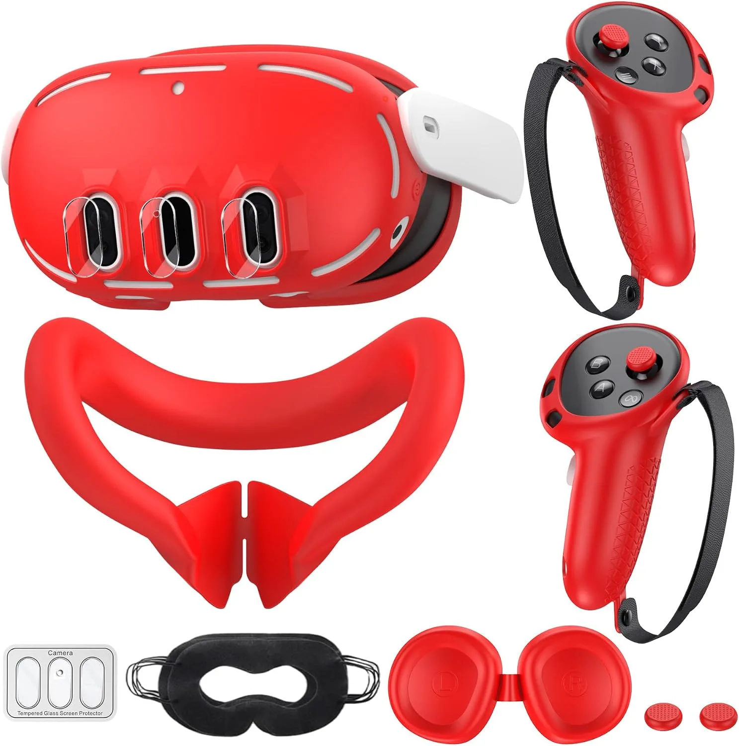 Set de accesorios de silicona para Meta/Oculus Quest 3 Kang yu rojo