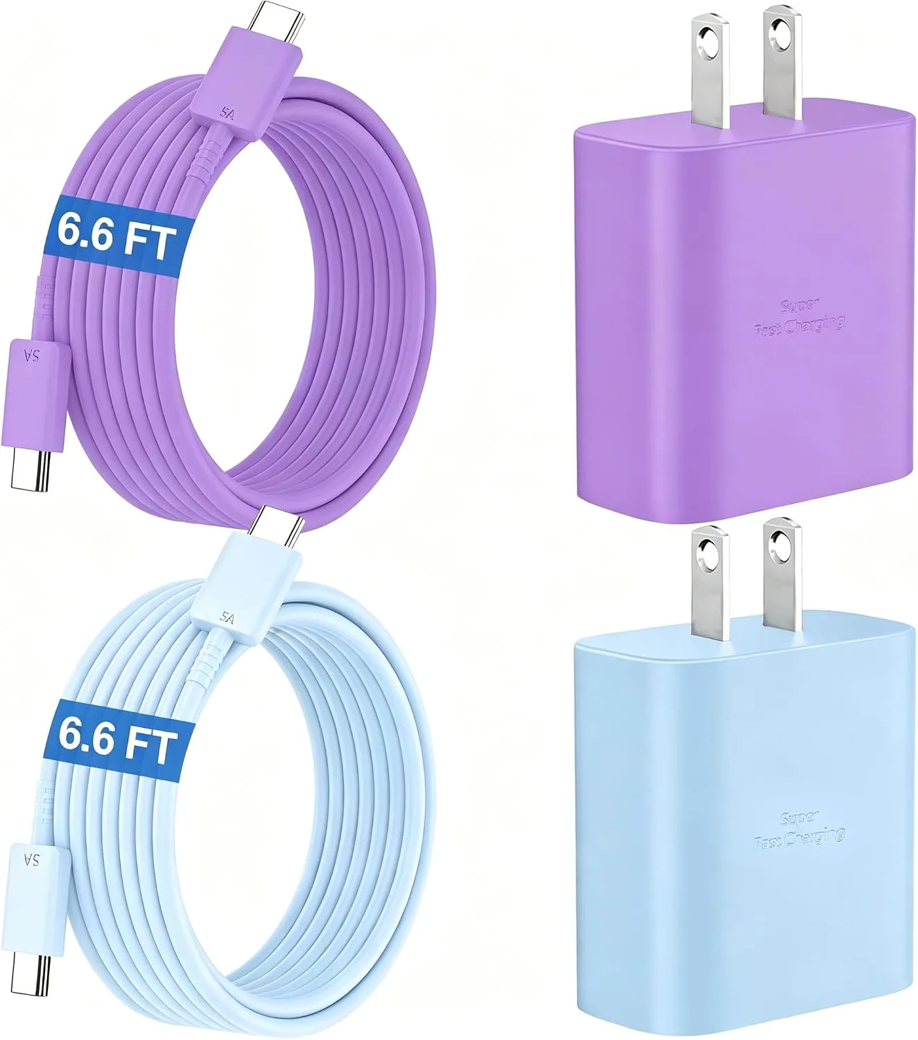 45W Super Fast USB C Android Type C Phone Charger Fast Charging 6.6FT Cord