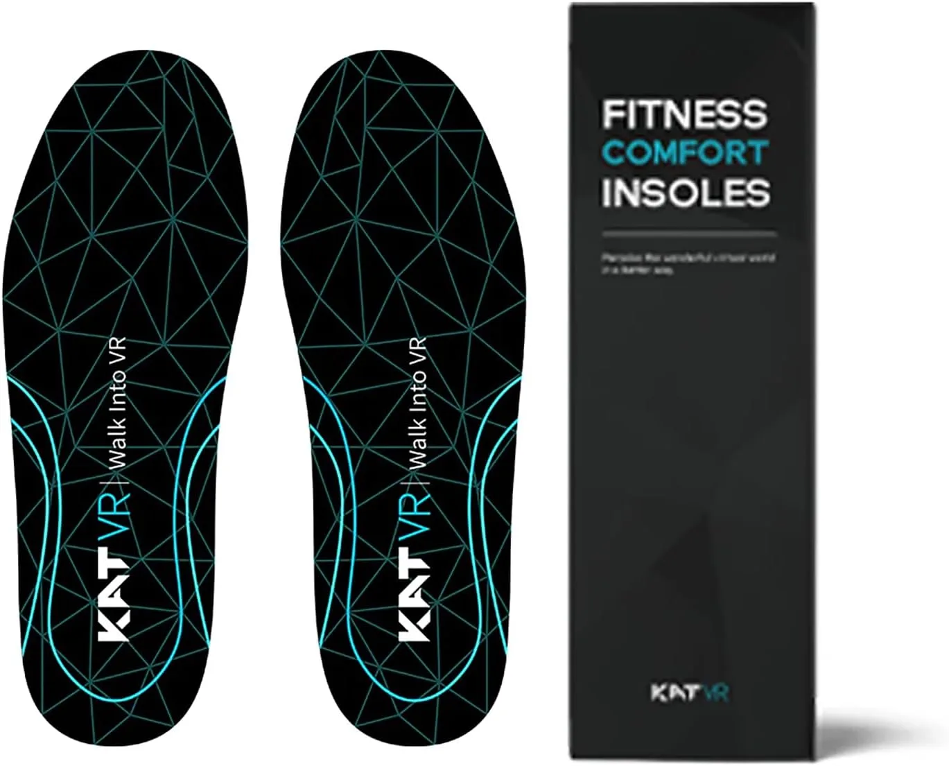 KAT VR Fitness Comfort Insoles for KAT Walk VR Shoes – Moisture-Wicking Shock-Absorbing Cushion Inserts US Size 9.5