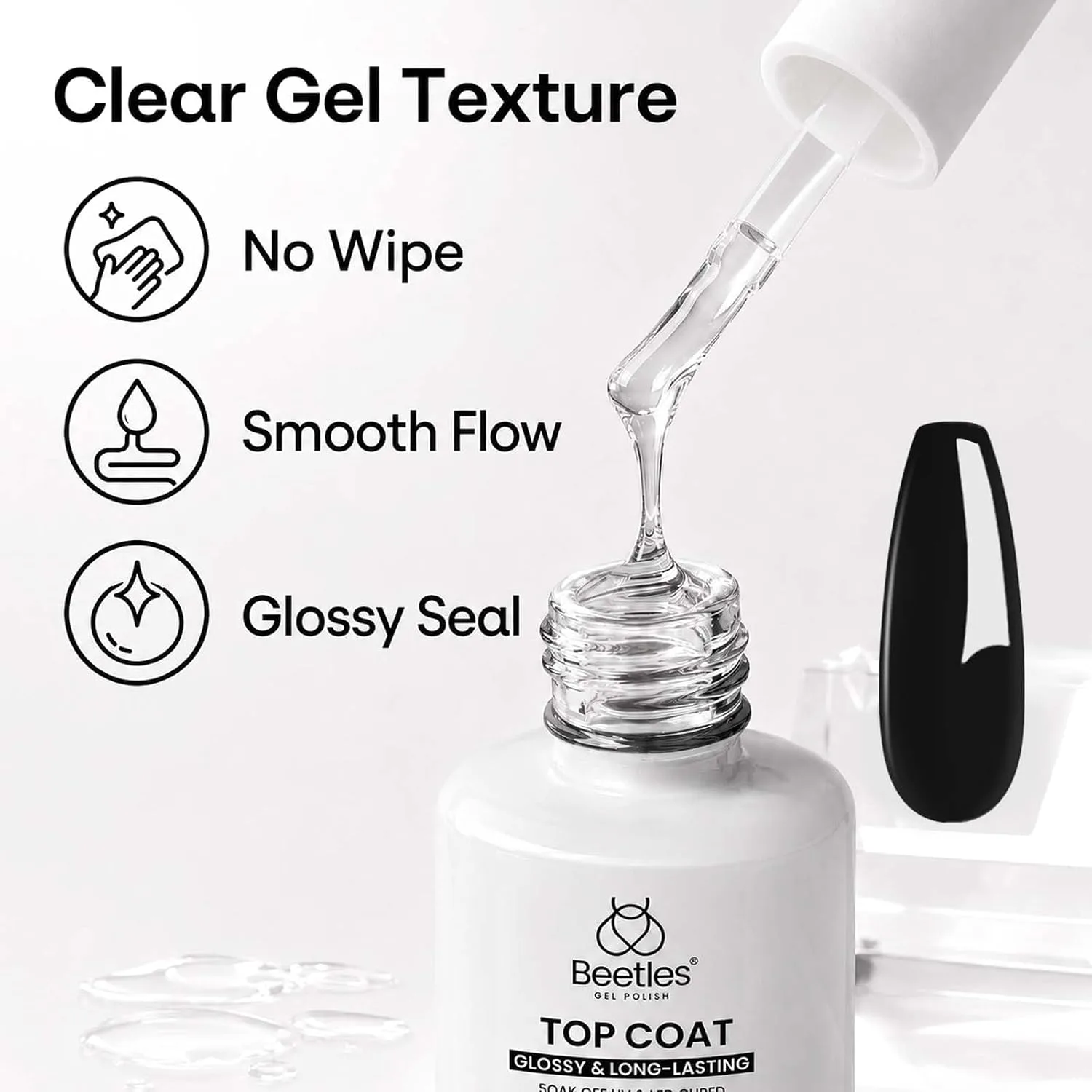 Beetles Extra Glossy No Wipe Gel Top Coat 2 Pcs 15 ml