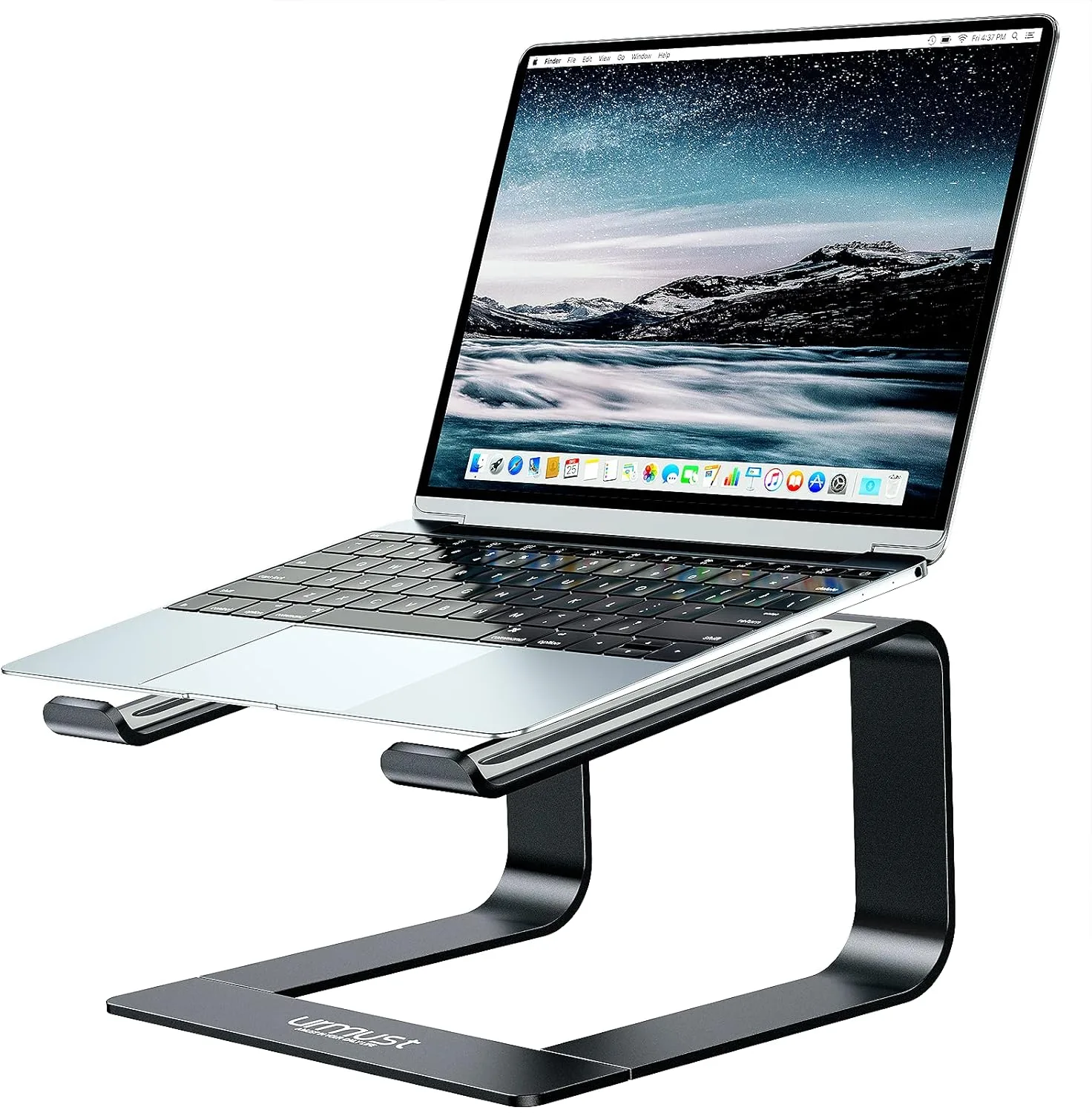 Base para laptop Urmust para escritorio hasta 15.6 pulgadas negra