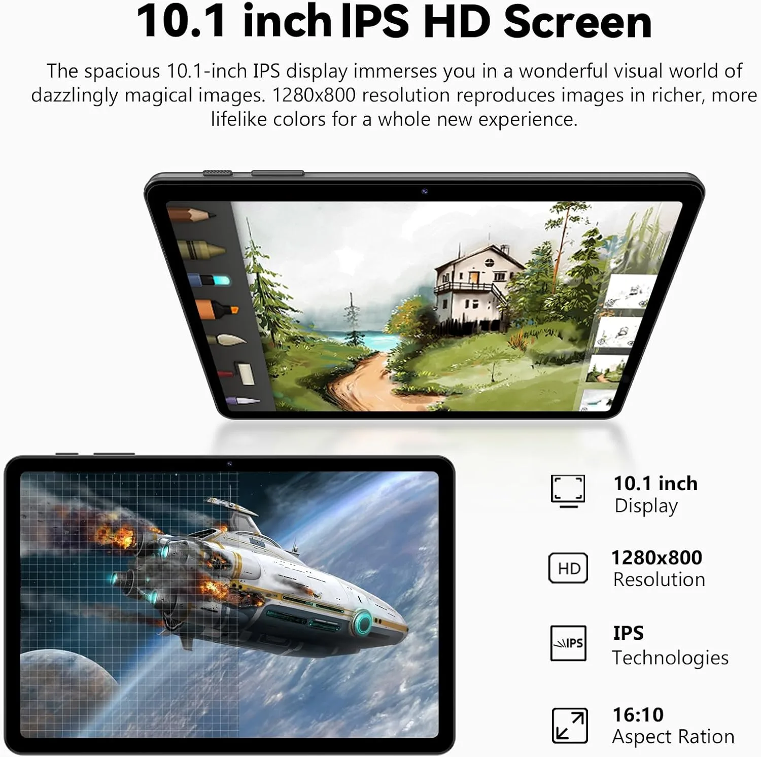 Android 16 Tablet, 10 Inch Tablet with Octa-Core, 24GB RAM 64GB ROM 2TB Expand, Gemini AI, 6000mAh, WiFi, GPS, Dual Camera, BT 5.0, 2 in 1 Tablets PC with Keyboard, Case, Mouse, Stylus (Brown)