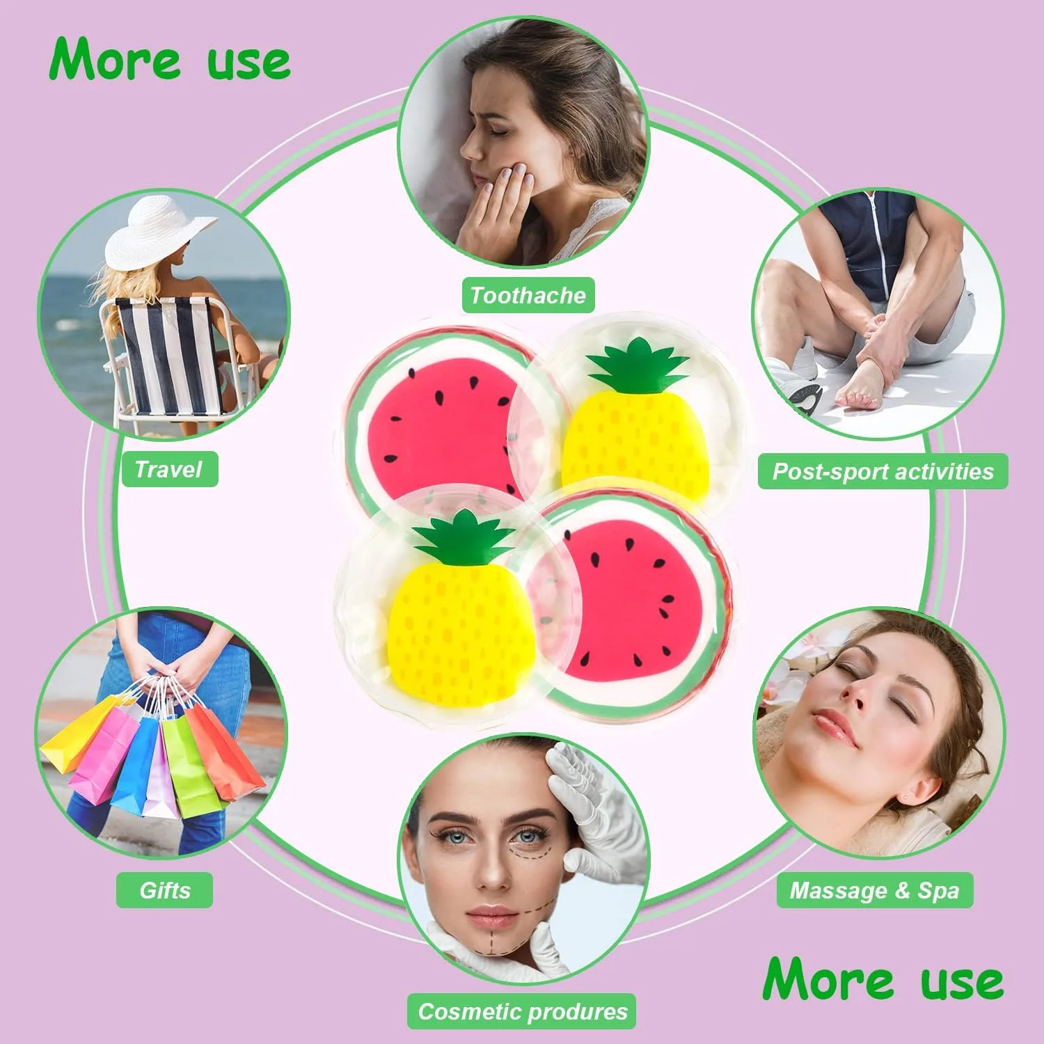 Hot and Cold Eye Pads, Reusable Eye Patches