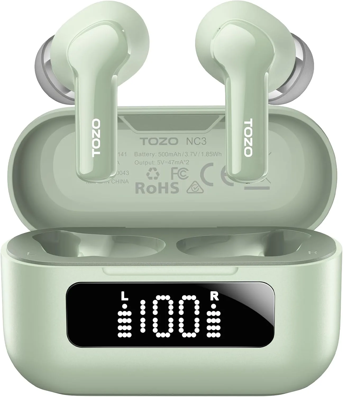 TOZO Hybrid Active Noise Cancelling in Ear Wireless Earbuds, 68H Playtime