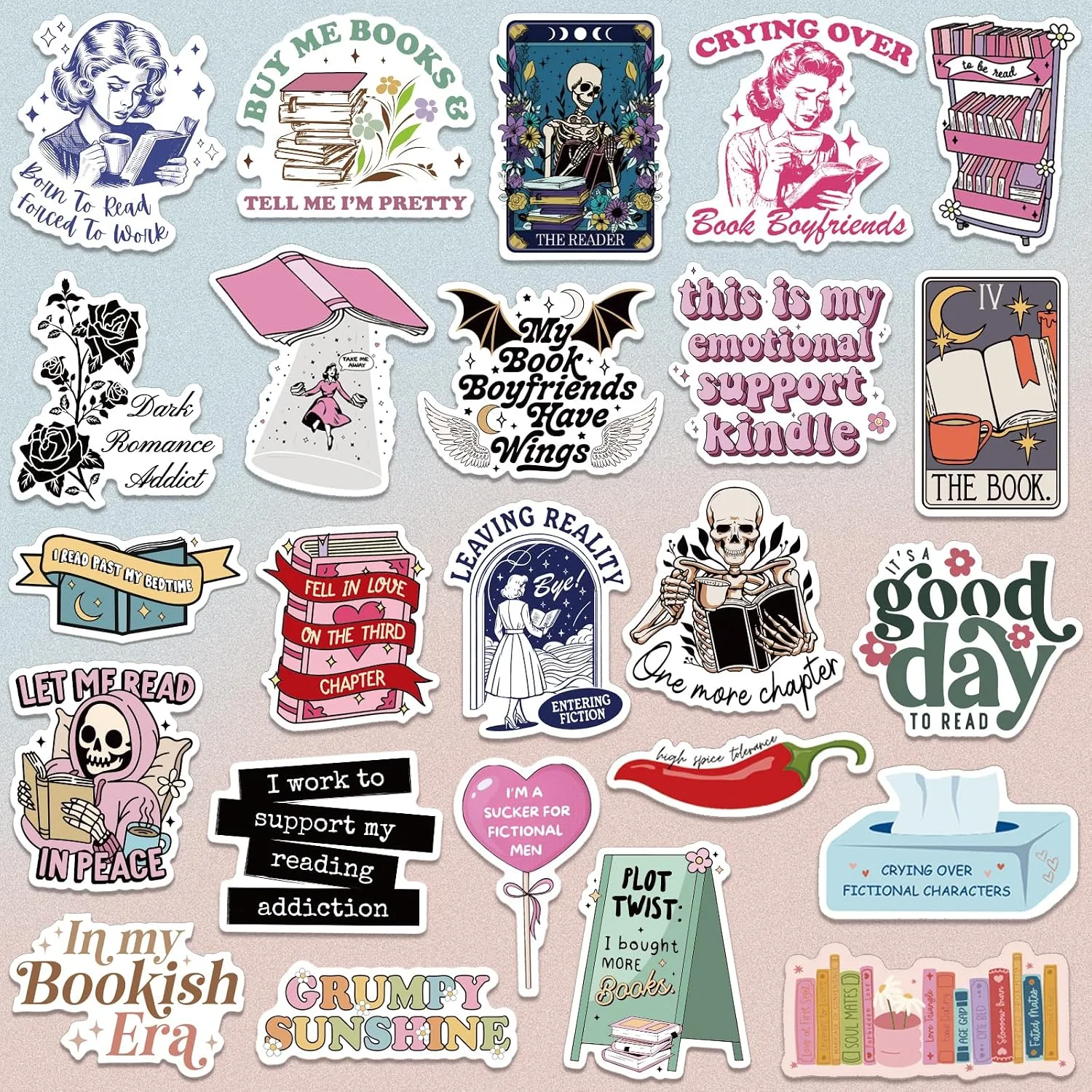 Stickers para libros Lakoart Romance holográficos 150 unidades