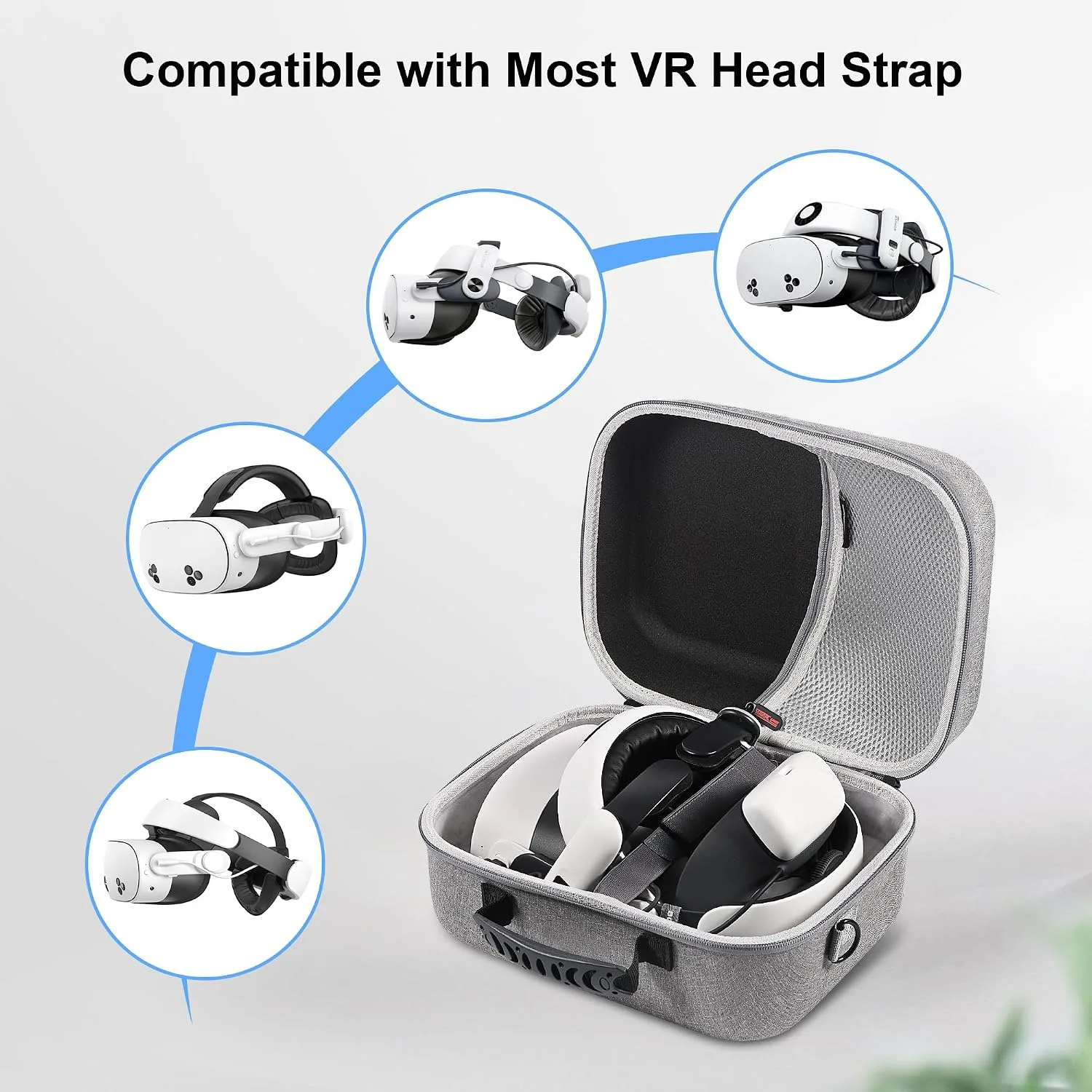 STARTRC GAMES Large Carrying Case for Meta Quest 3/Quest 3S, Hard Travel Case for BOBOVR S3 Pro/Kiwi Design Battery Head Strap and Other Accessories, Storage Case and Soft Lining for Quest 3S