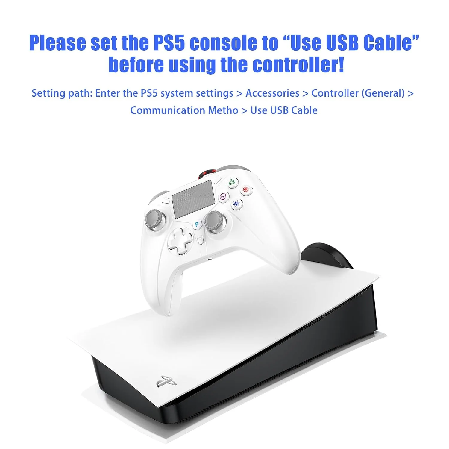 Dinosoo 10ft Wired Controller with Multi-Touch Pad & Back Buttons for PS5, PS4, PC – Turbo, Macro, 3.5mm Headphone Jack