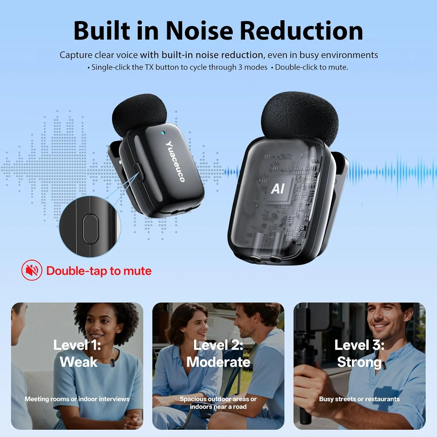 Mini Wireless Lavalier Microphone for iPhone ipad Android