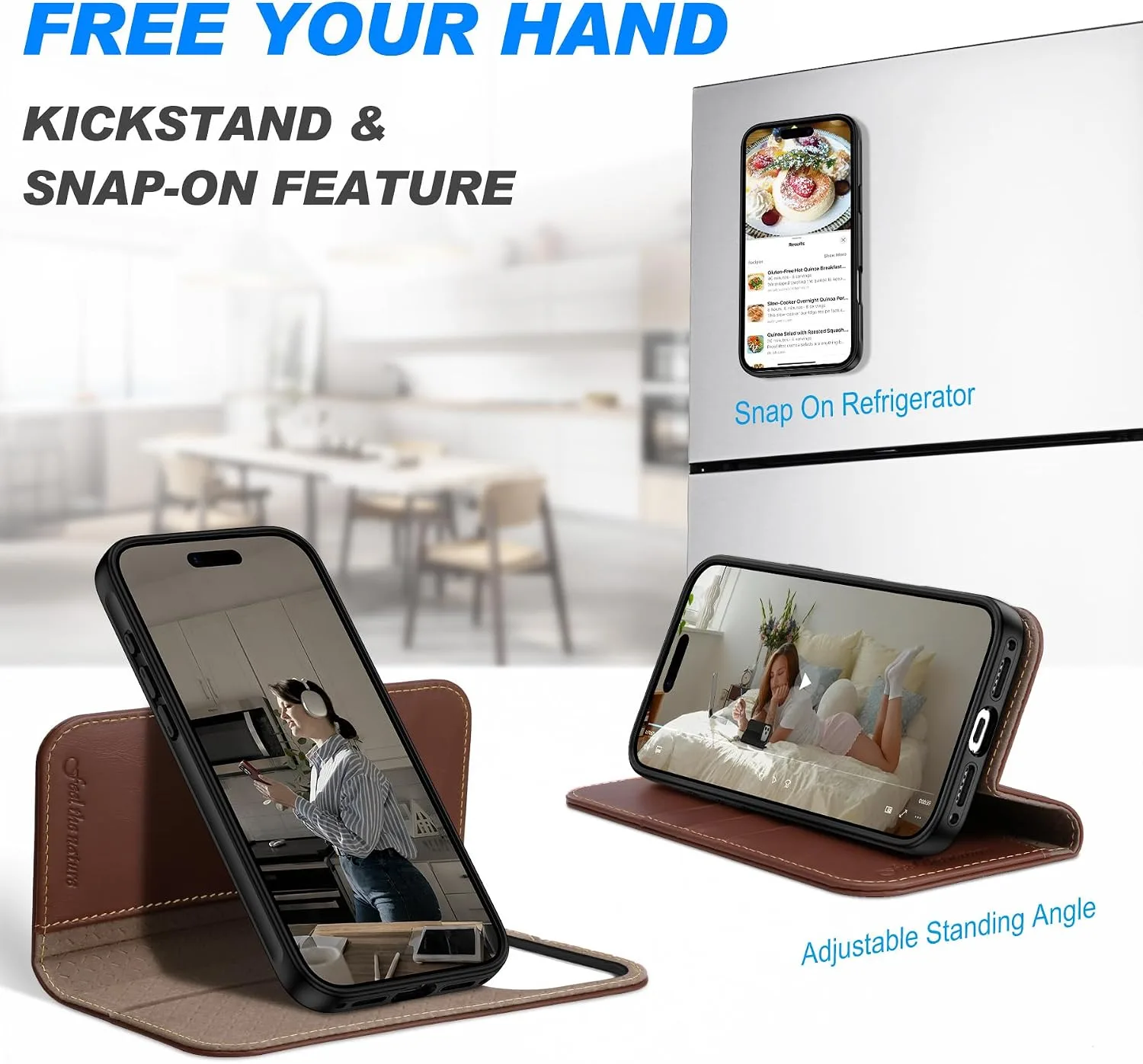 SHIELDON 2 in 1 Wallet Case for iPhone 18 Pro Max/17 Pro Max, Retro Coffee