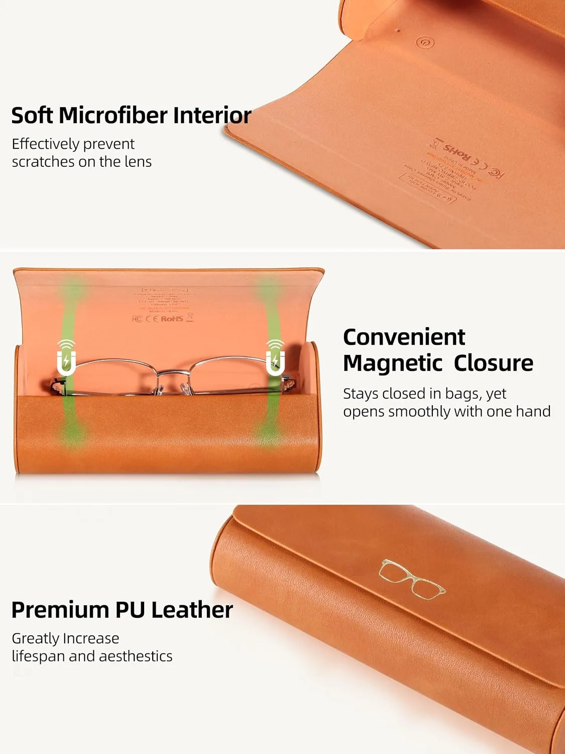 ExtreLife Smart Glasses Case, Works with Apple Find My, Rechargeable
