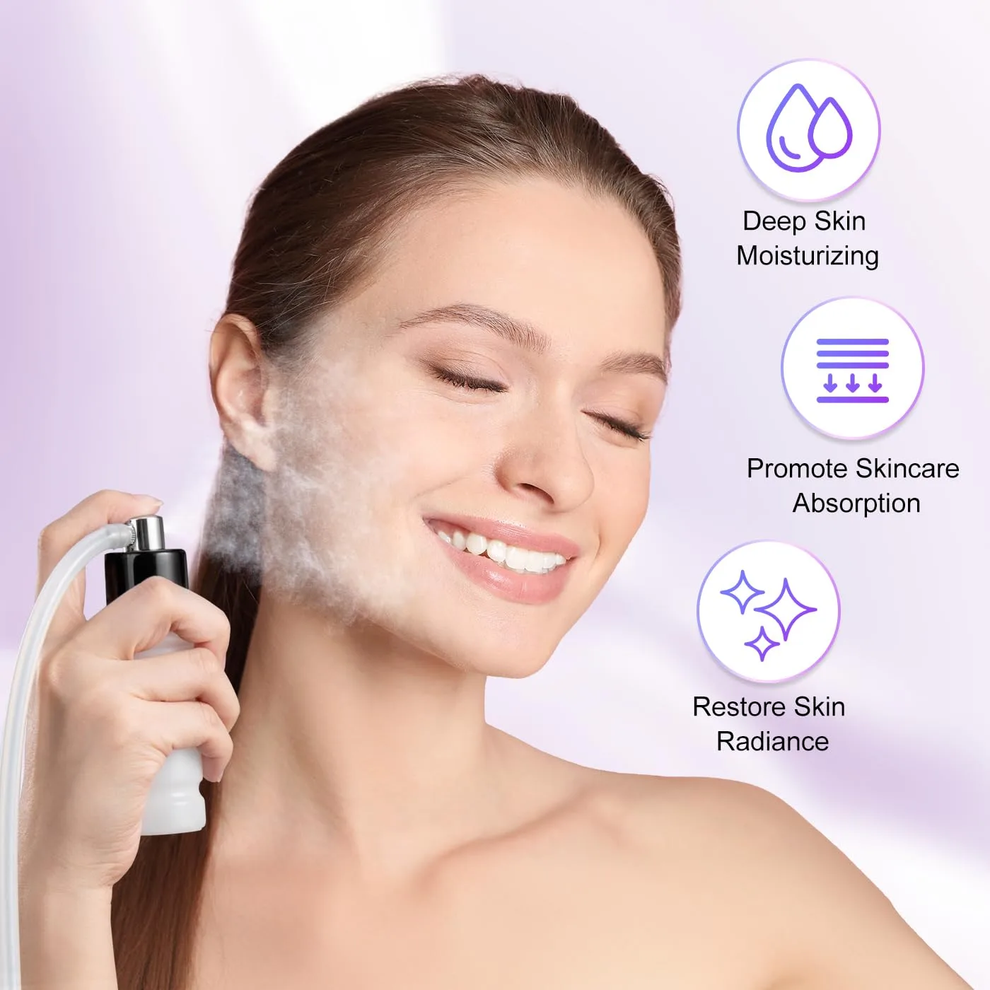 Diamond Microdermabrasion Machine Professional for Facial UNOISETION 3 in 1 Home Microdermabrasion Machine for Skin Exfoliating, Blackhead Removal, Spray Facial Moisturizing