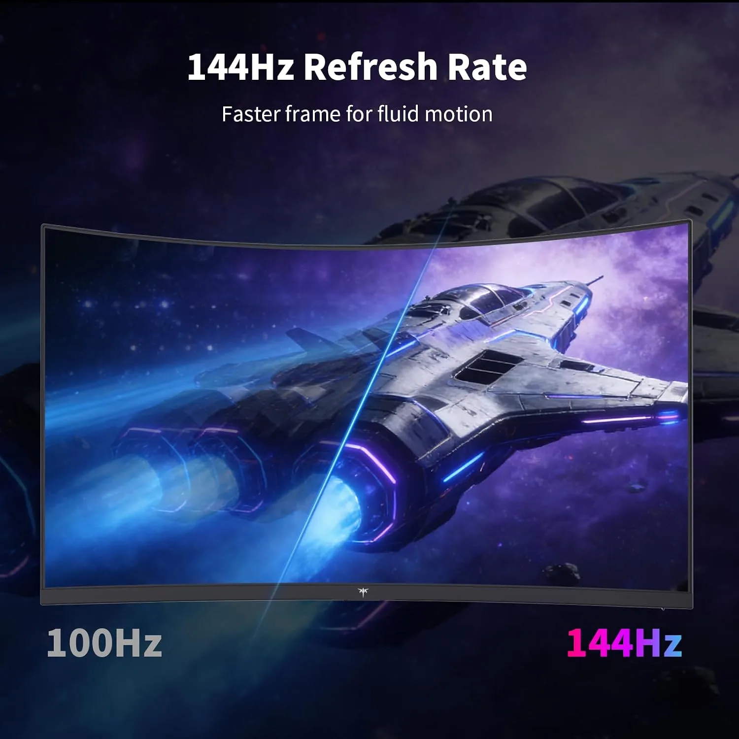 KTC H27S5C 27 Inch Curved Gaming Monitor, 1440P QHD 144Hz Monitor, HDR 400