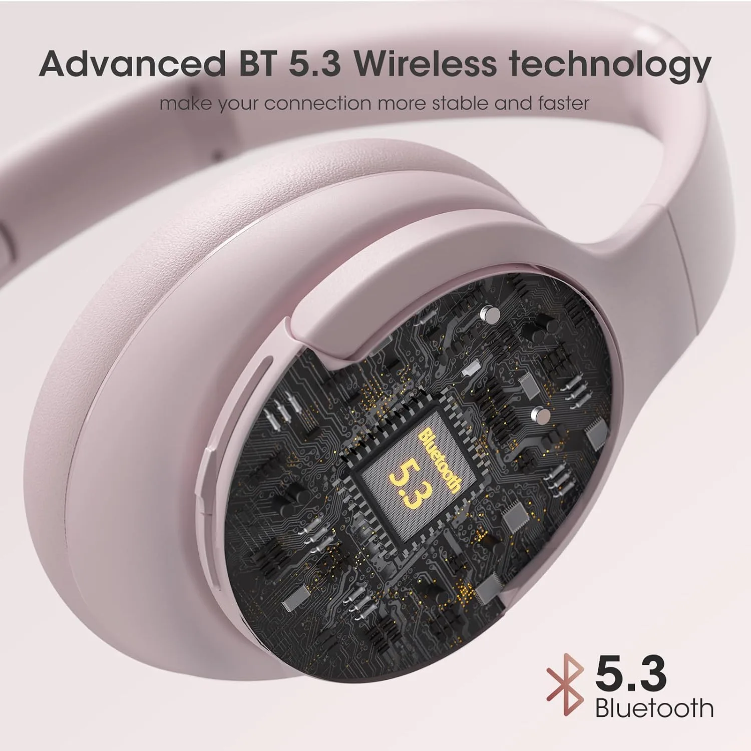 DOQAUS Bluetooth Headphones Over Ear, Headphones Wireless, APP Control