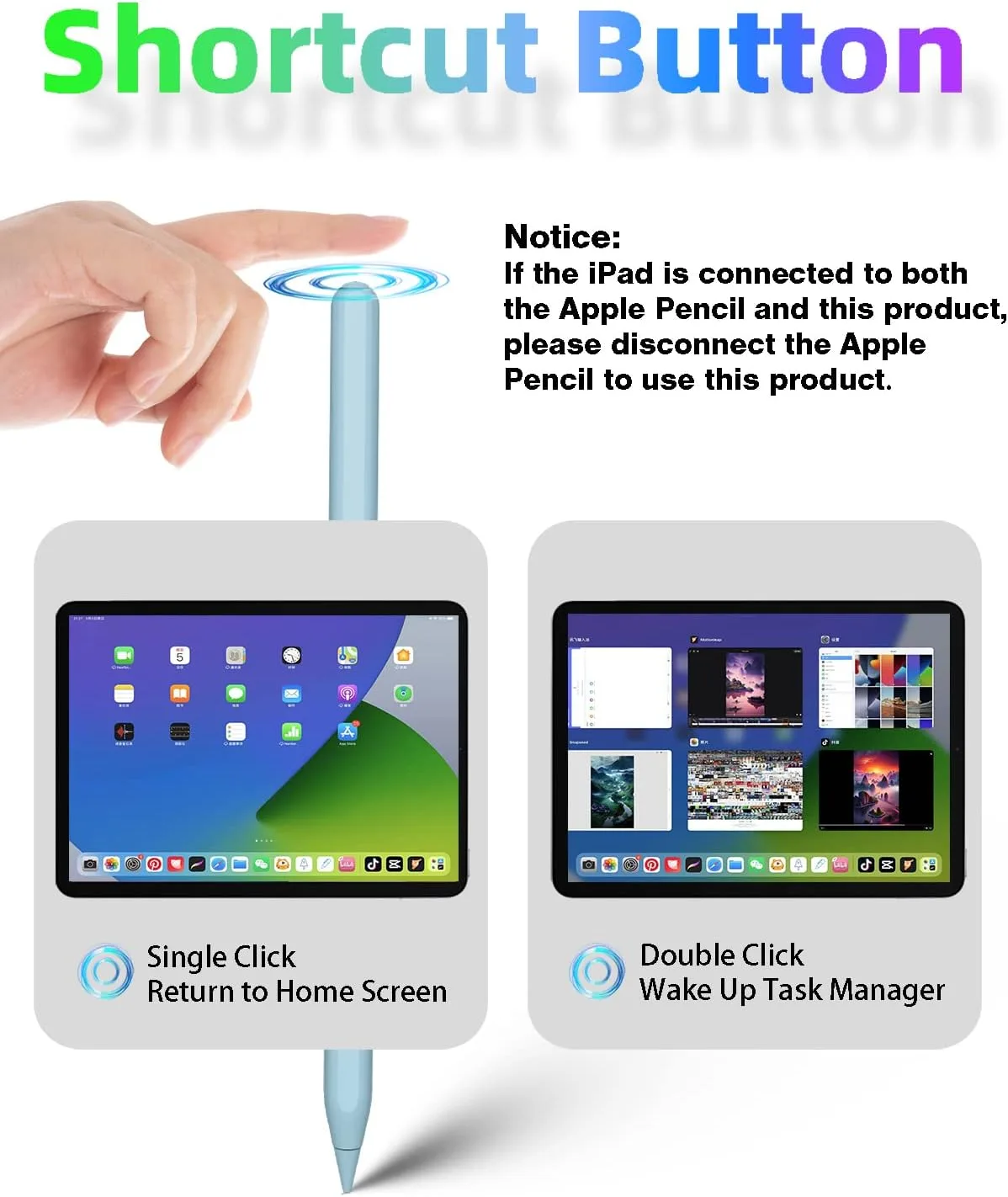 Gnanlen iPad Pencil 2nd Generation with Magnetic Wireless Charging, Same as Apple Pencil 2nd Generation,The Pen Compatible with iPad Pro 11 in 1/2/3/4,iPad Pro 12.9 in 3/4/5/6,iPad Air 4/5,iPad mini
