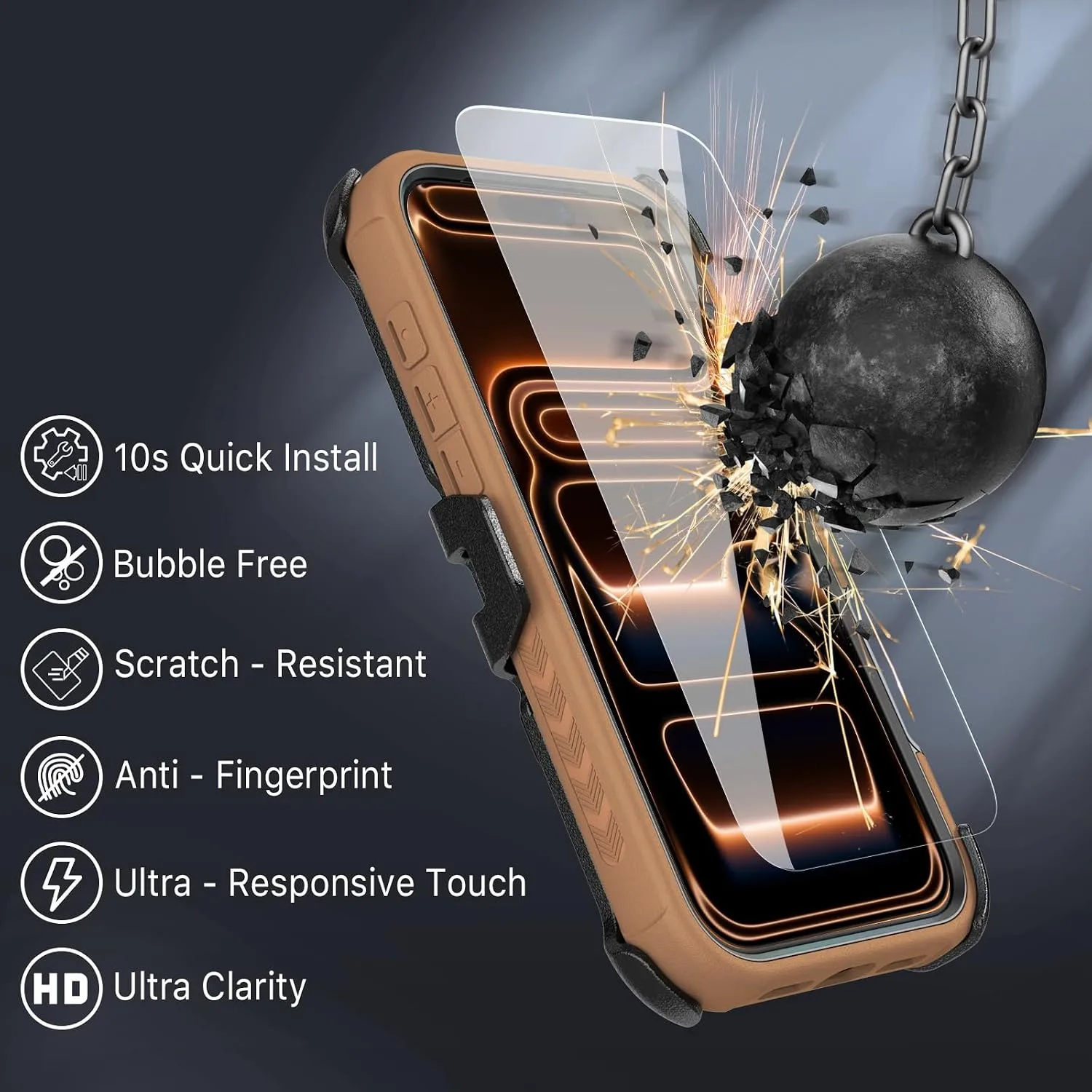 M MYBAT PRO for iPhone 17 Pro Max Case with Belt Clip Holster,Anti-Drop